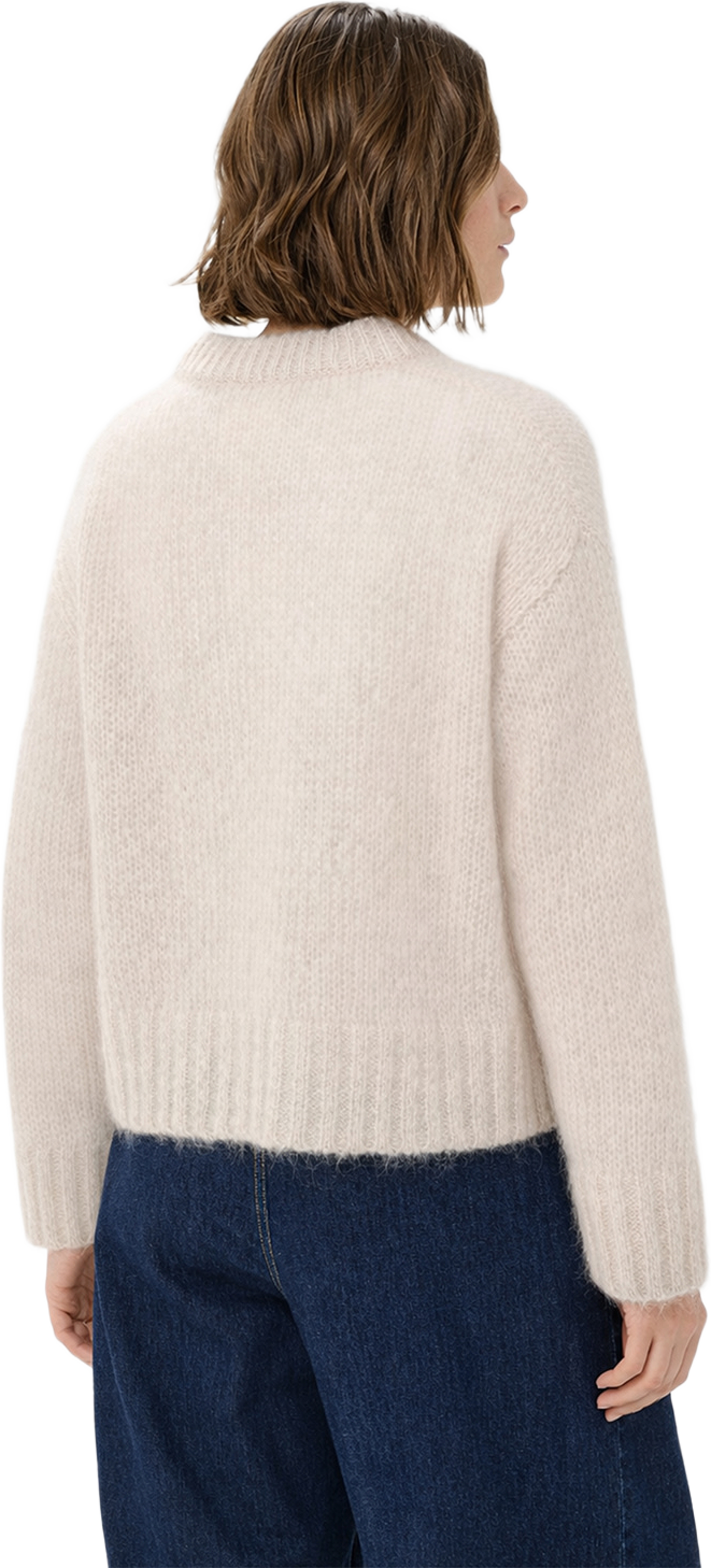 Sille PW PU Sweater, från Part Two, i färgen Whitecap Gray. Klicka för att öppna bilden i stort format