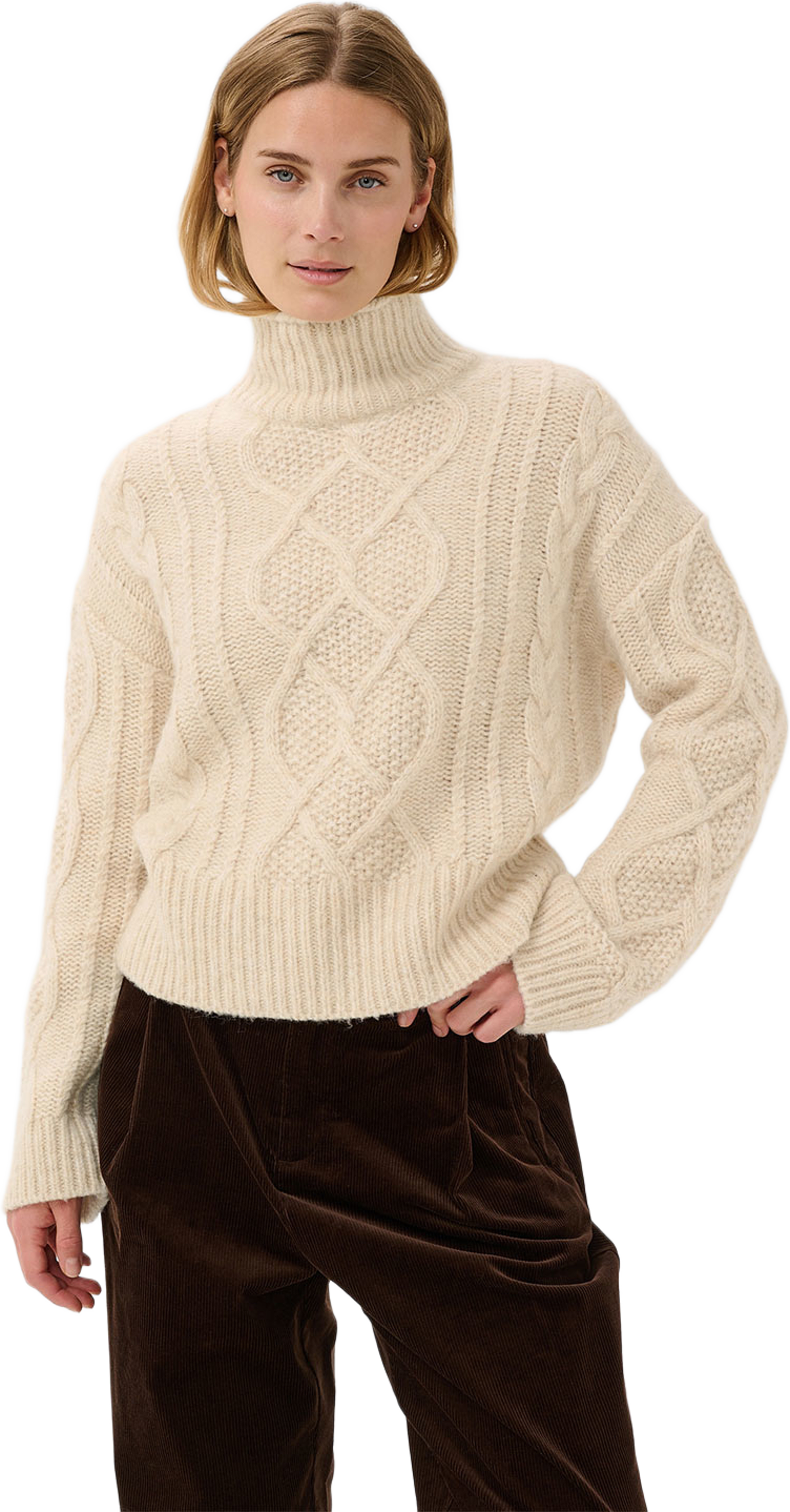 ChannaPW Pullover, från Part Two, i färgen Whitecap Melange. Klicka för att öppna bilden i stort format