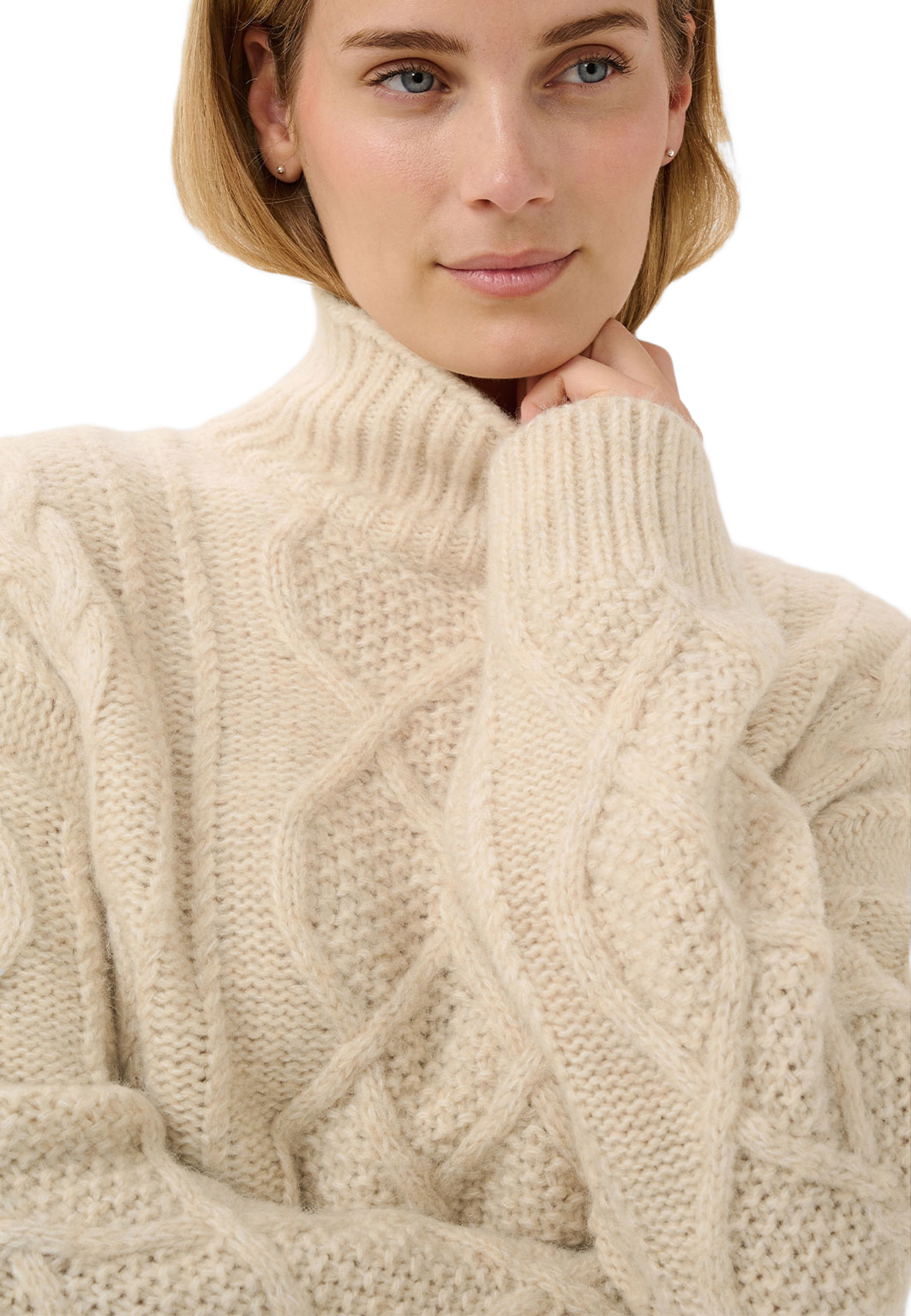 ChannaPW Pullover, från Part Two, i färgen Whitecap Melange. Klicka för att öppna bilden i stort format