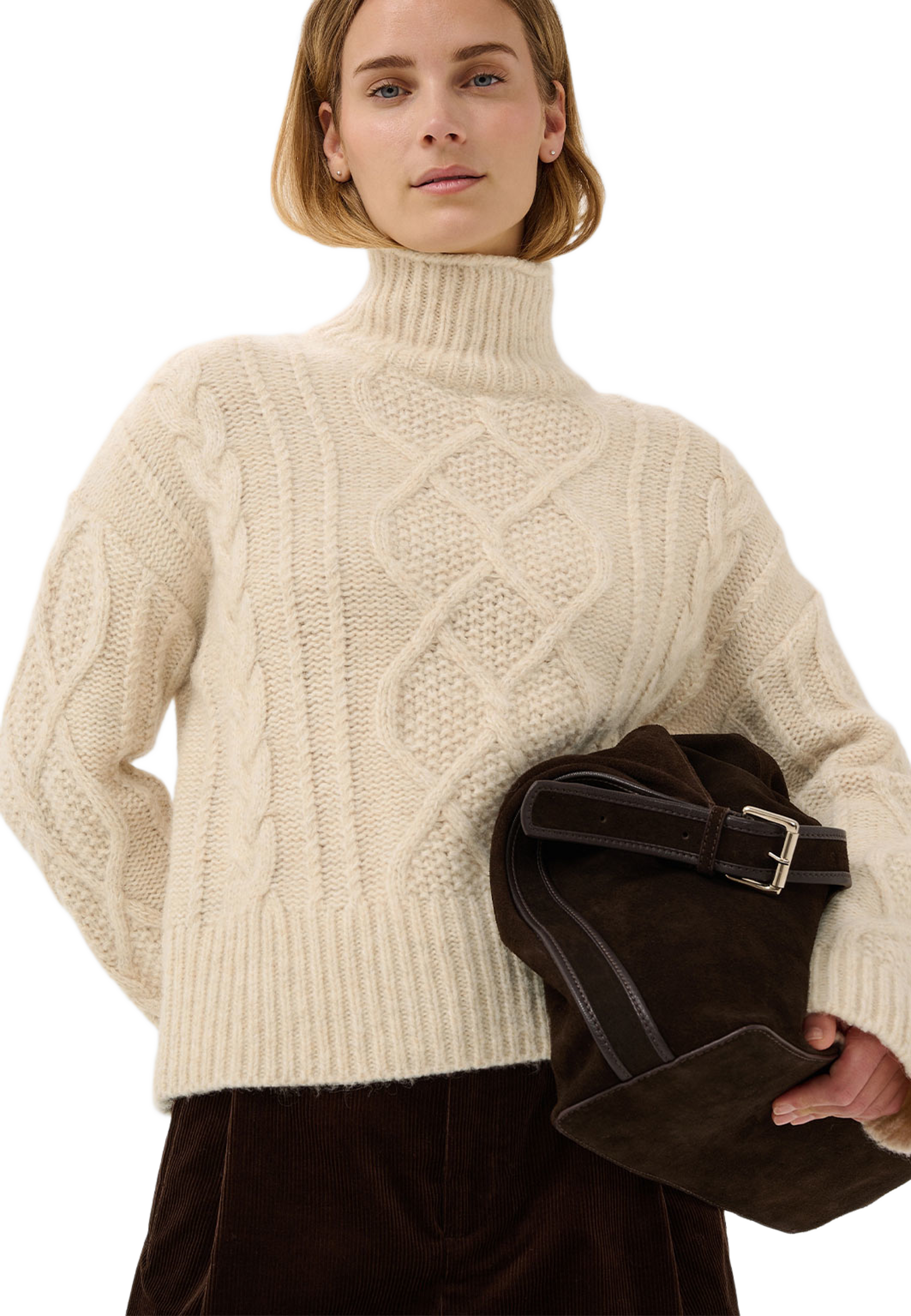 ChannaPW Pullover, från Part Two, i färgen Whitecap Melange. Klicka för att öppna bilden i stort format