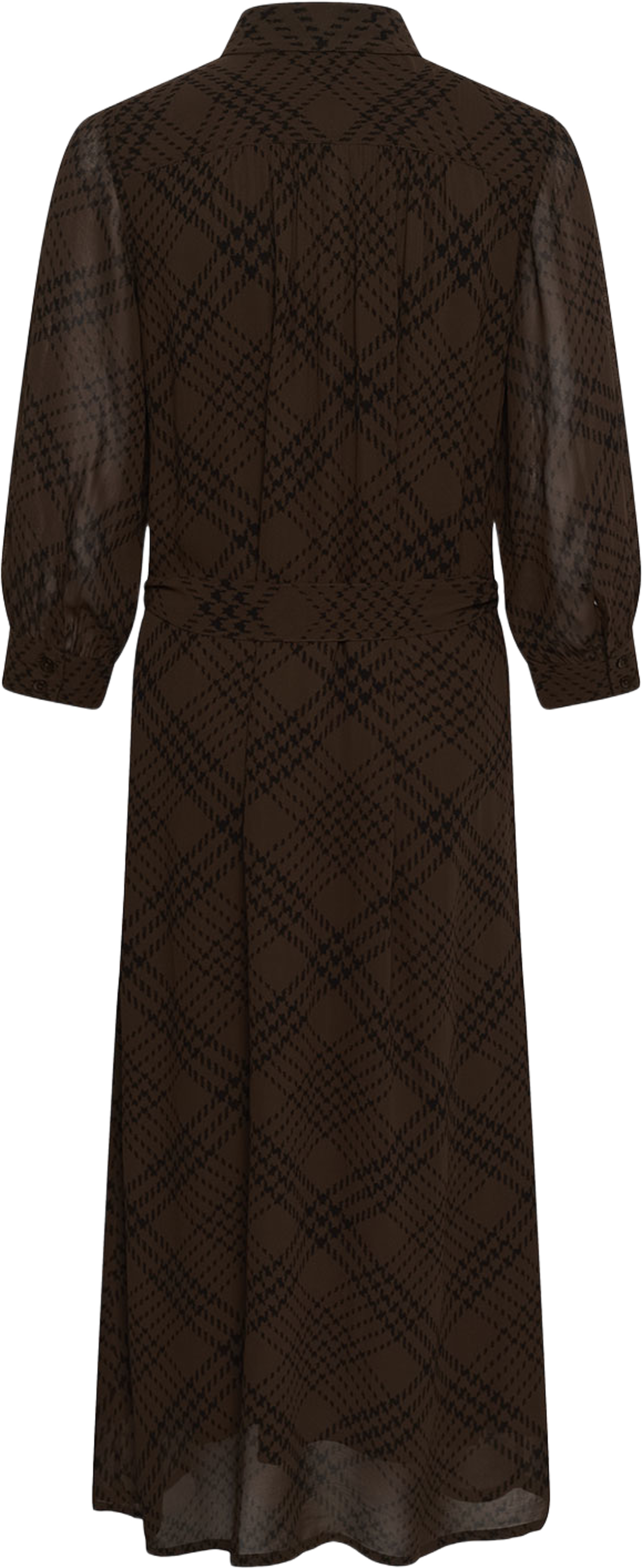 CathiePW Dress, från Part Two, i färgen Brown Check Print. Klicka för att öppna bilden i stort format