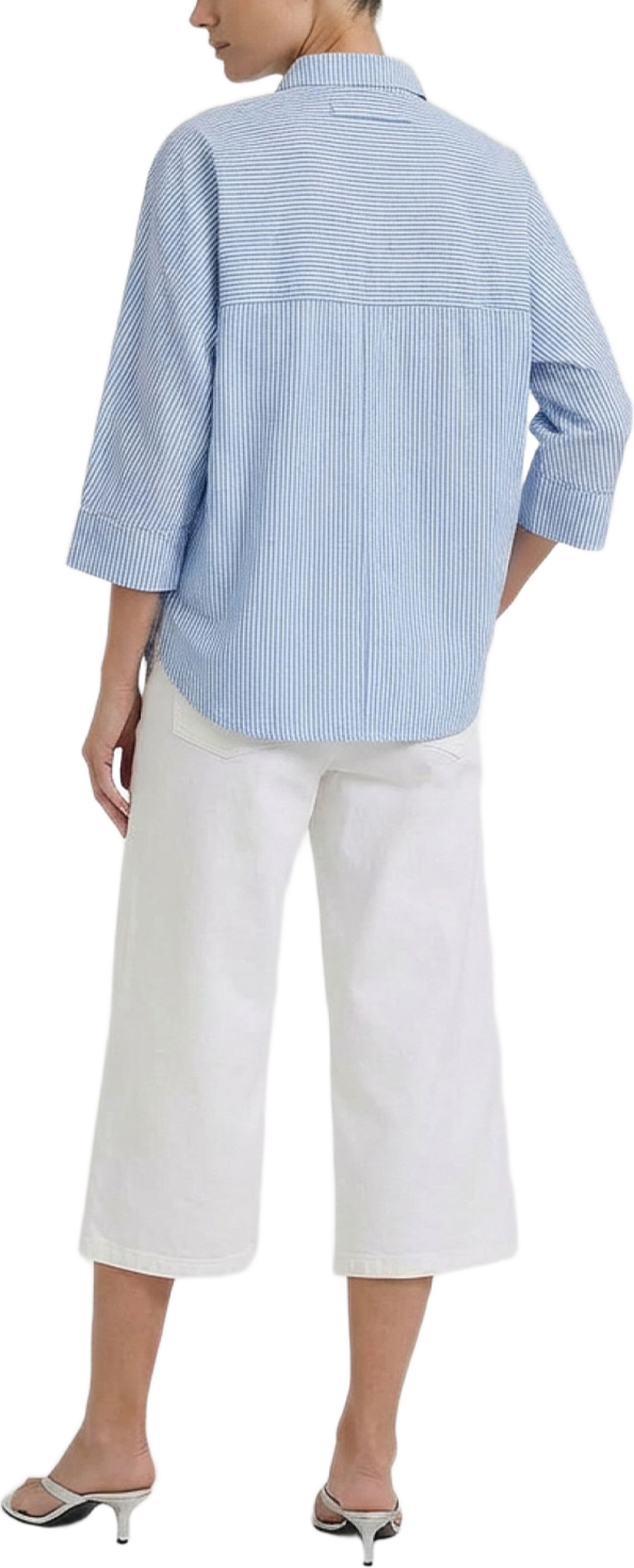Skjorta, från Oui, i färgen Lt.blue White. Klicka för att öppna bilden i stort format