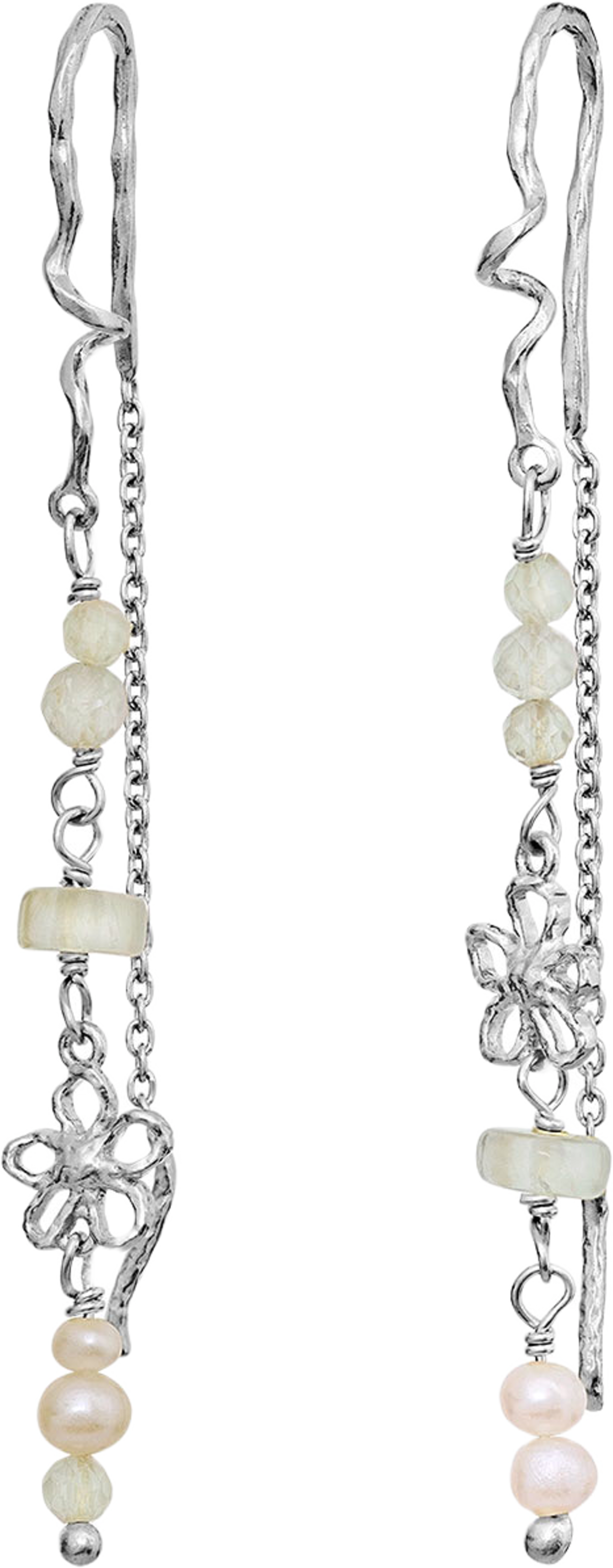 Alfrida Earrings, från Maanesten, i färgen Recycled Sterling Silver (925). Klicka för att öppna bilden i stort format