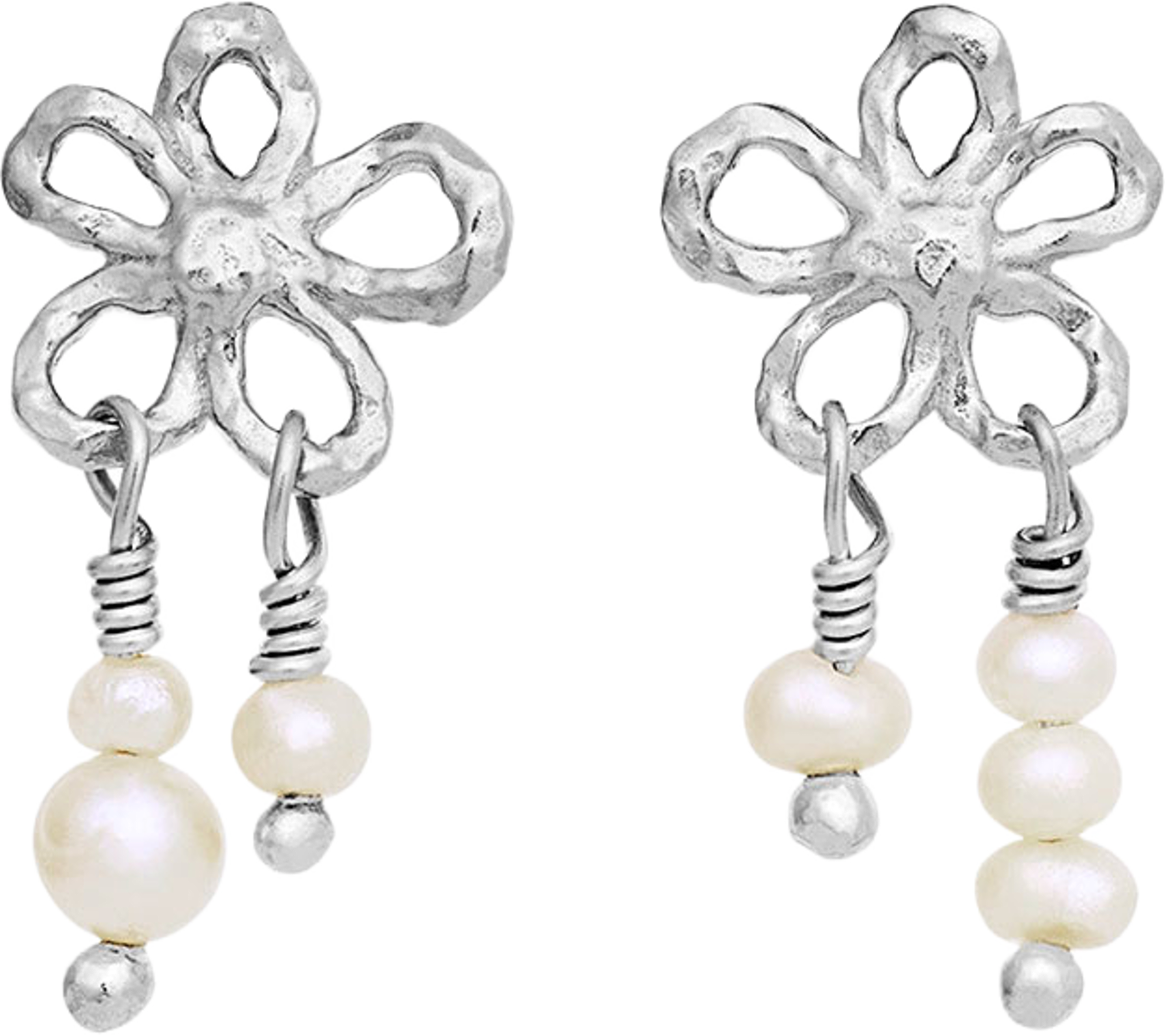 Nicola Earrings, från Maanesten, i färgen Recycled Sterling Silver (925). Klicka för att öppna bilden i stort format