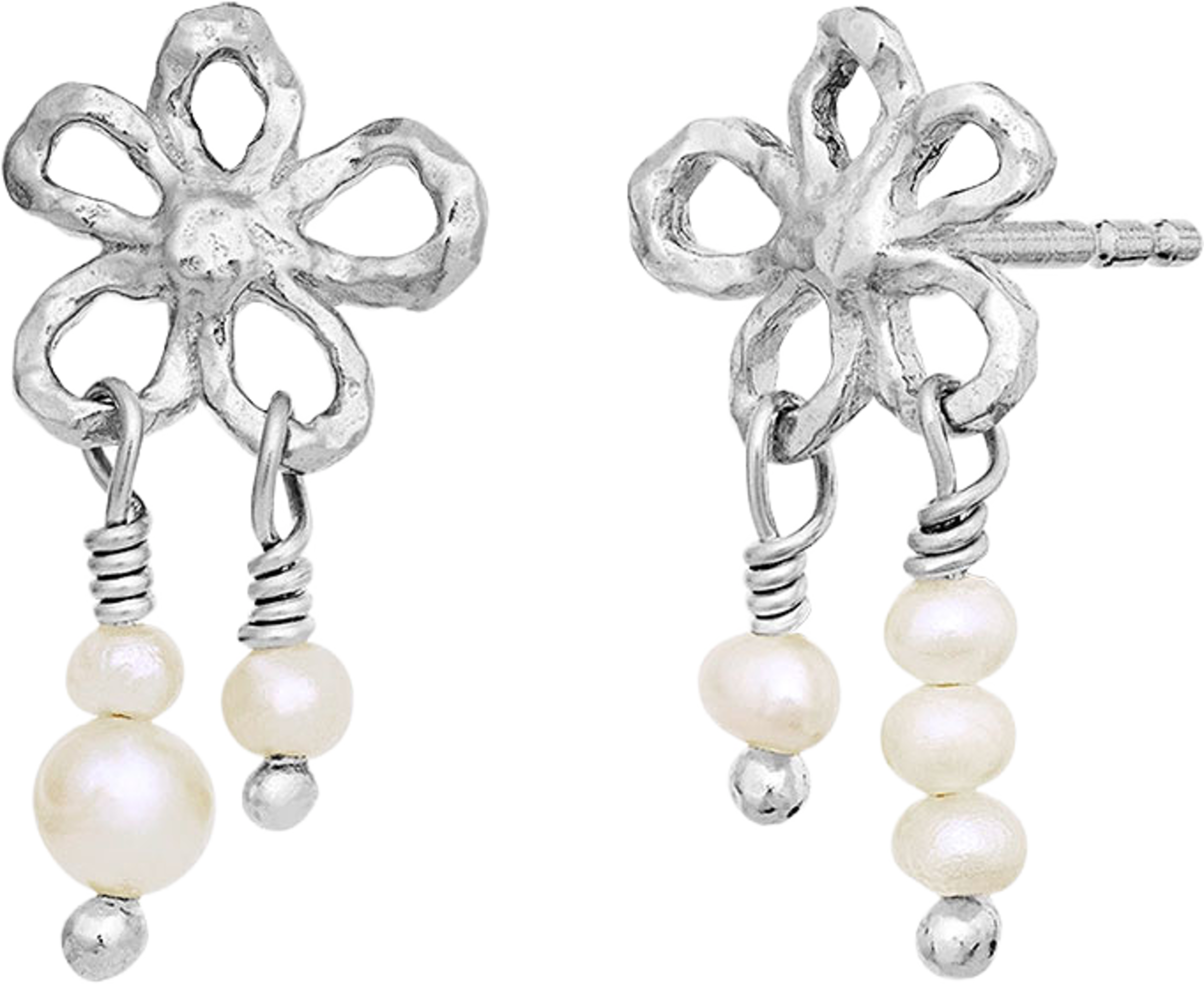 Nicola Earrings, från Maanesten, i färgen Recycled Sterling Silver (925). Klicka för att öppna bilden i stort format