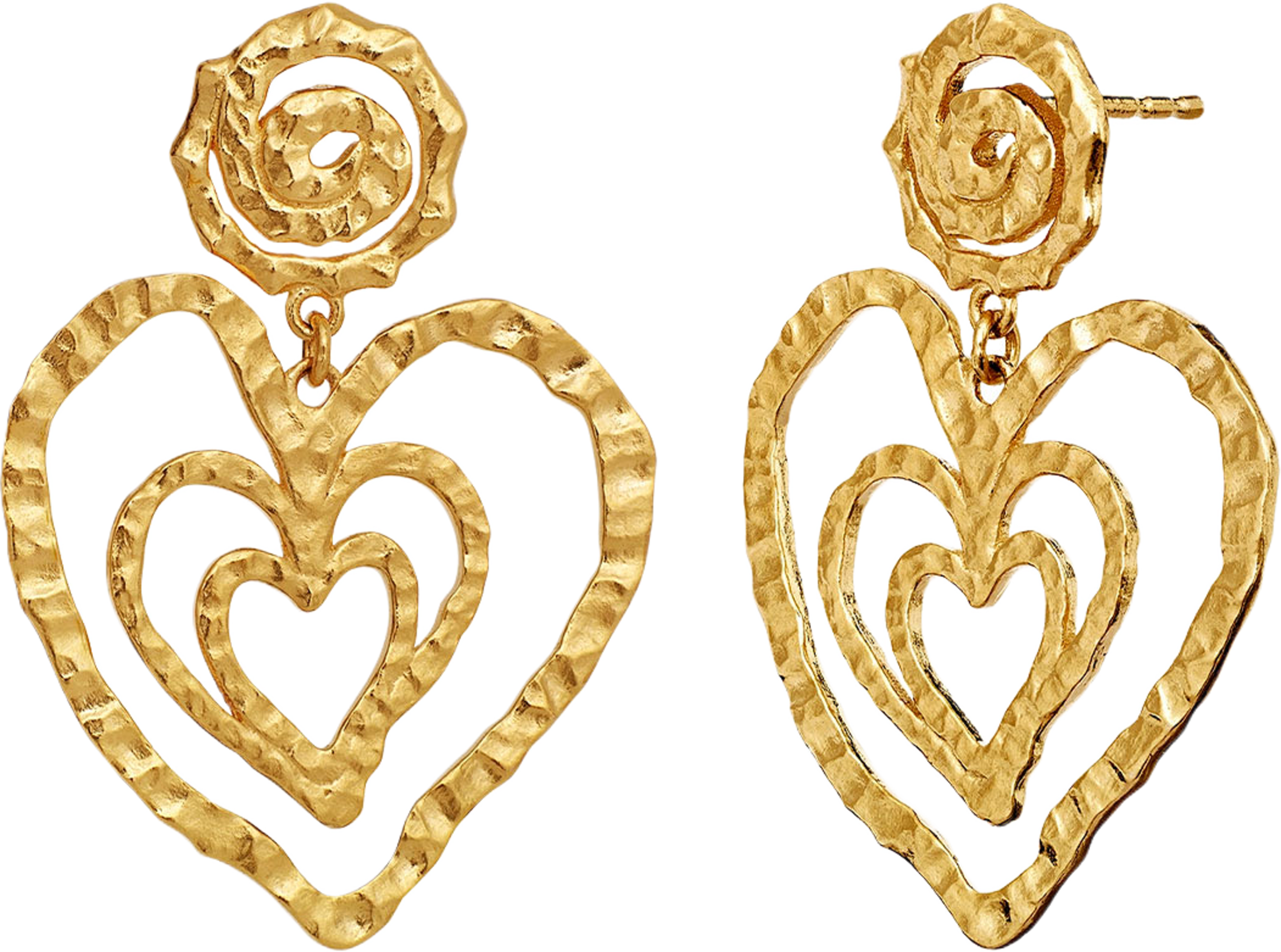 Beate Petite Earring, från Maanesten, i färgen Recycled Coated With 18k Gold. Klicka för att öppna bilden i stort format