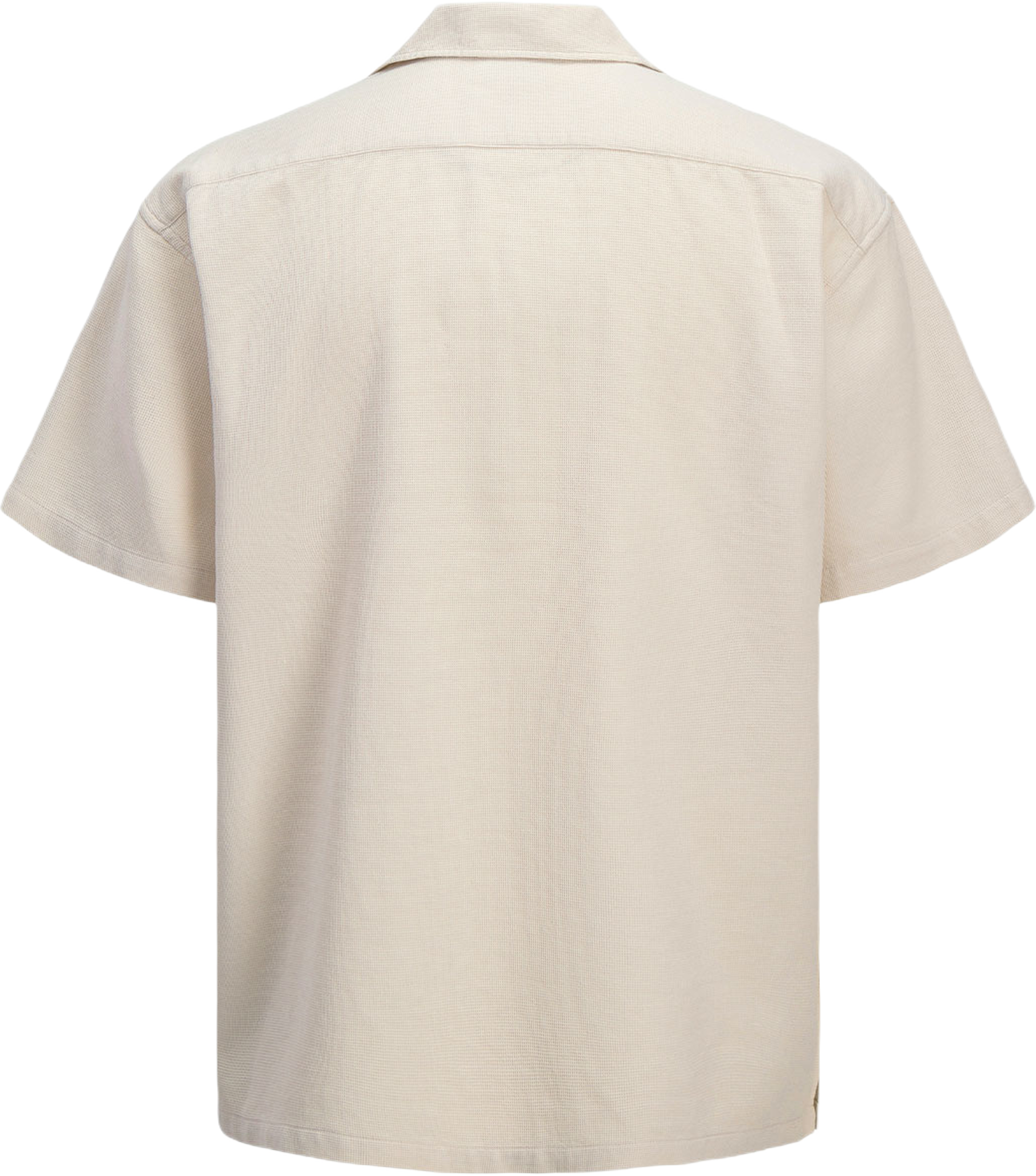 Waffle Resort Shirt, från Jack & Jones, i färgen Moonbeam. Klicka för att öppna bilden i stort format