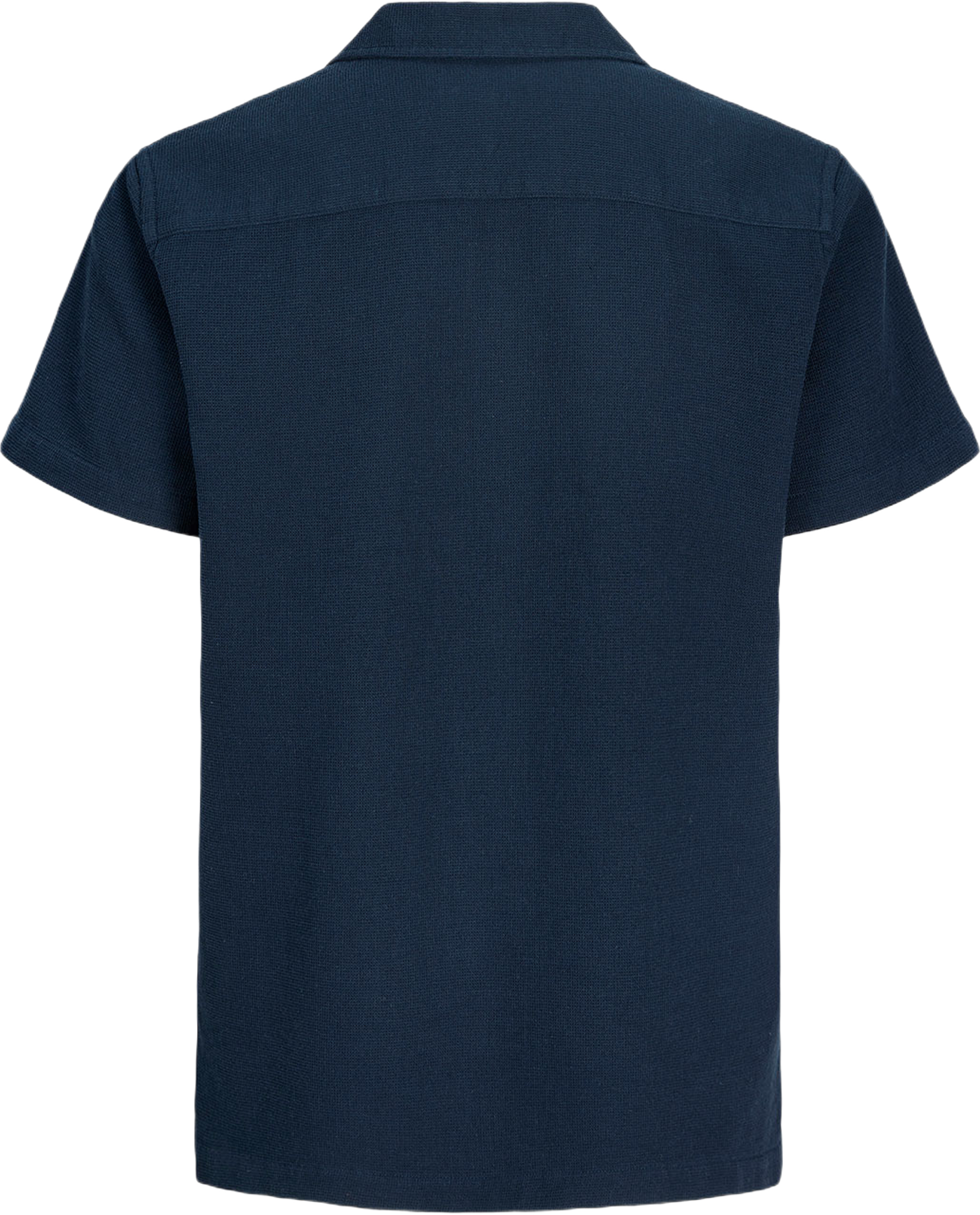 Waffle Resort Shirt, från Jack & Jones, i färgen Navy Blazer. Klicka för att öppna bilden i stort format