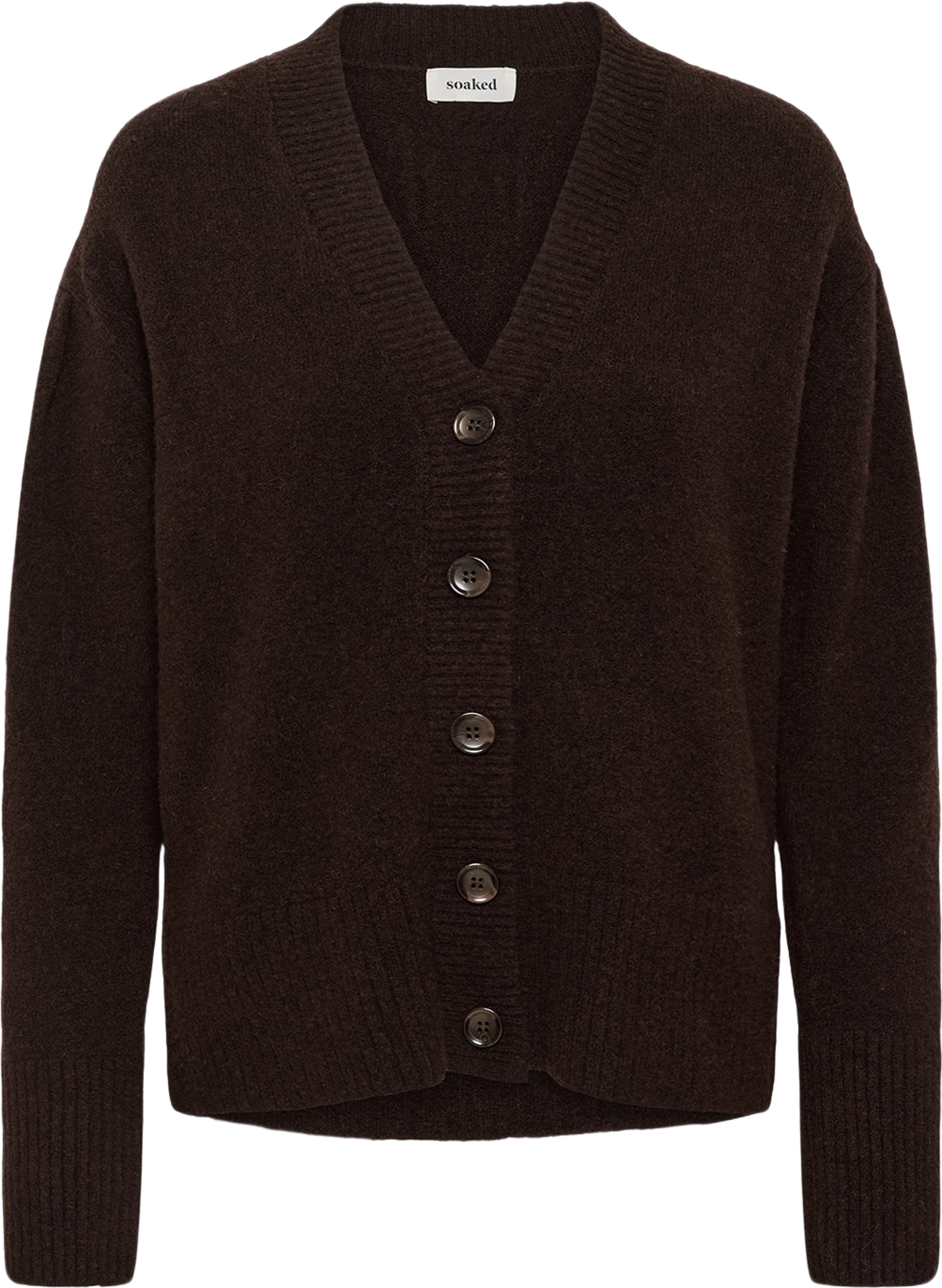 SLBean Cardigan, från Soaked In Luxury, i färgen Chocolate Plum Melange. Klicka för att öppna bilden i stort format