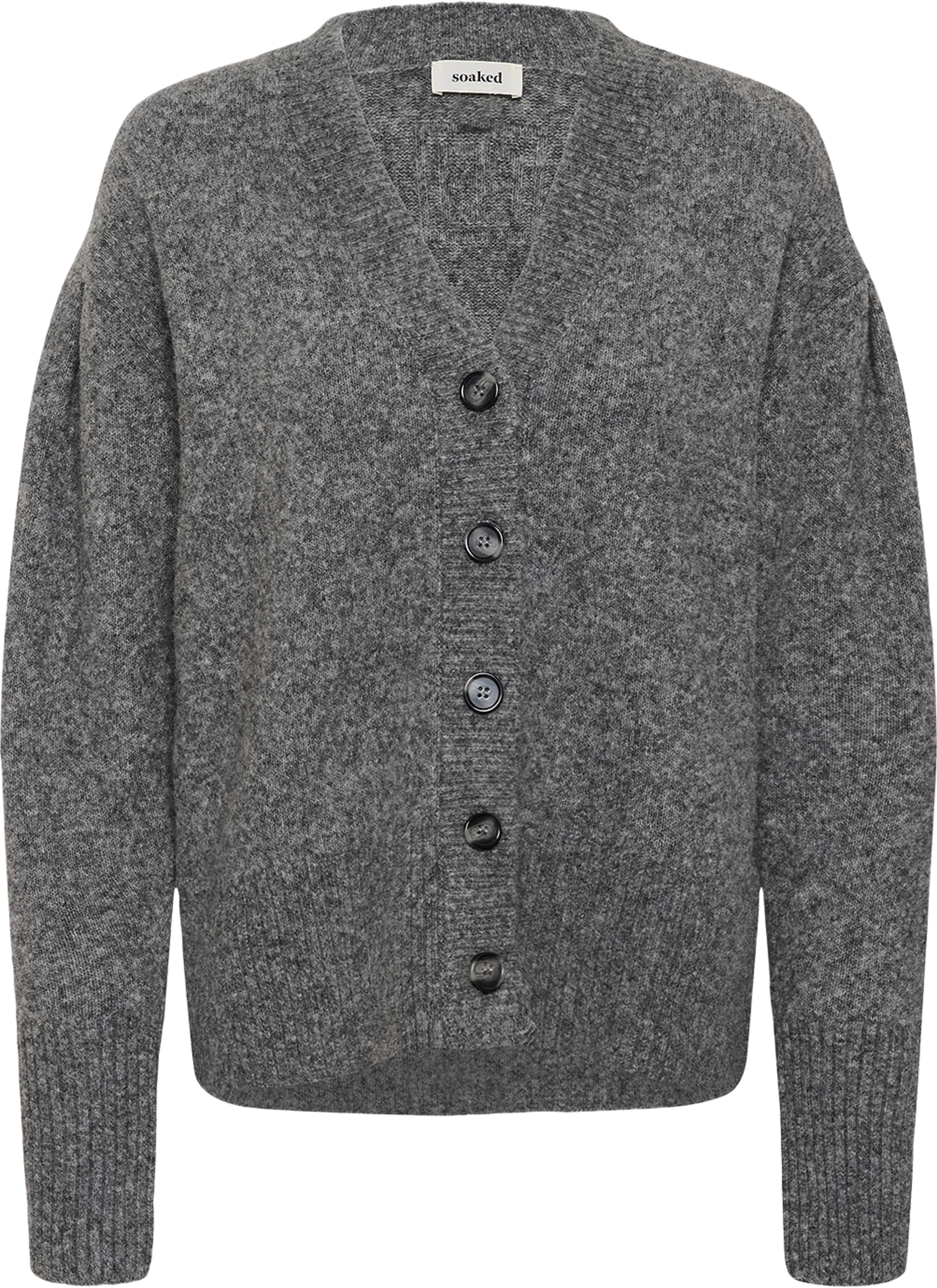 SLBean Cardigan, från Soaked In Luxury, i färgen Grey Melange. Klicka för att öppna bilden i stort format