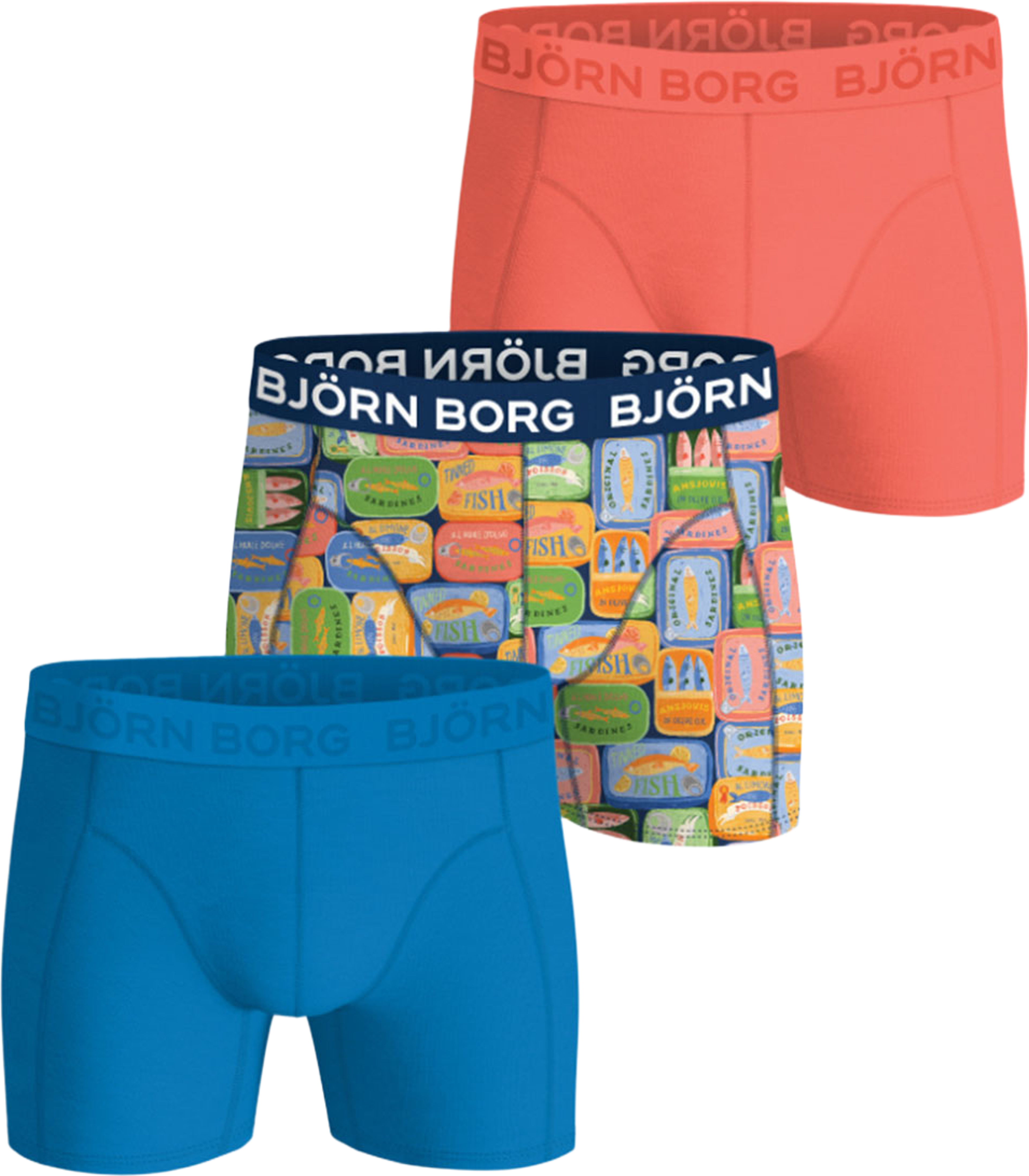 Cotton Stretch Boxer 3-Pack, från Björn Borg, i färgen Multipack 6. Klicka för att öppna bilden i stort format