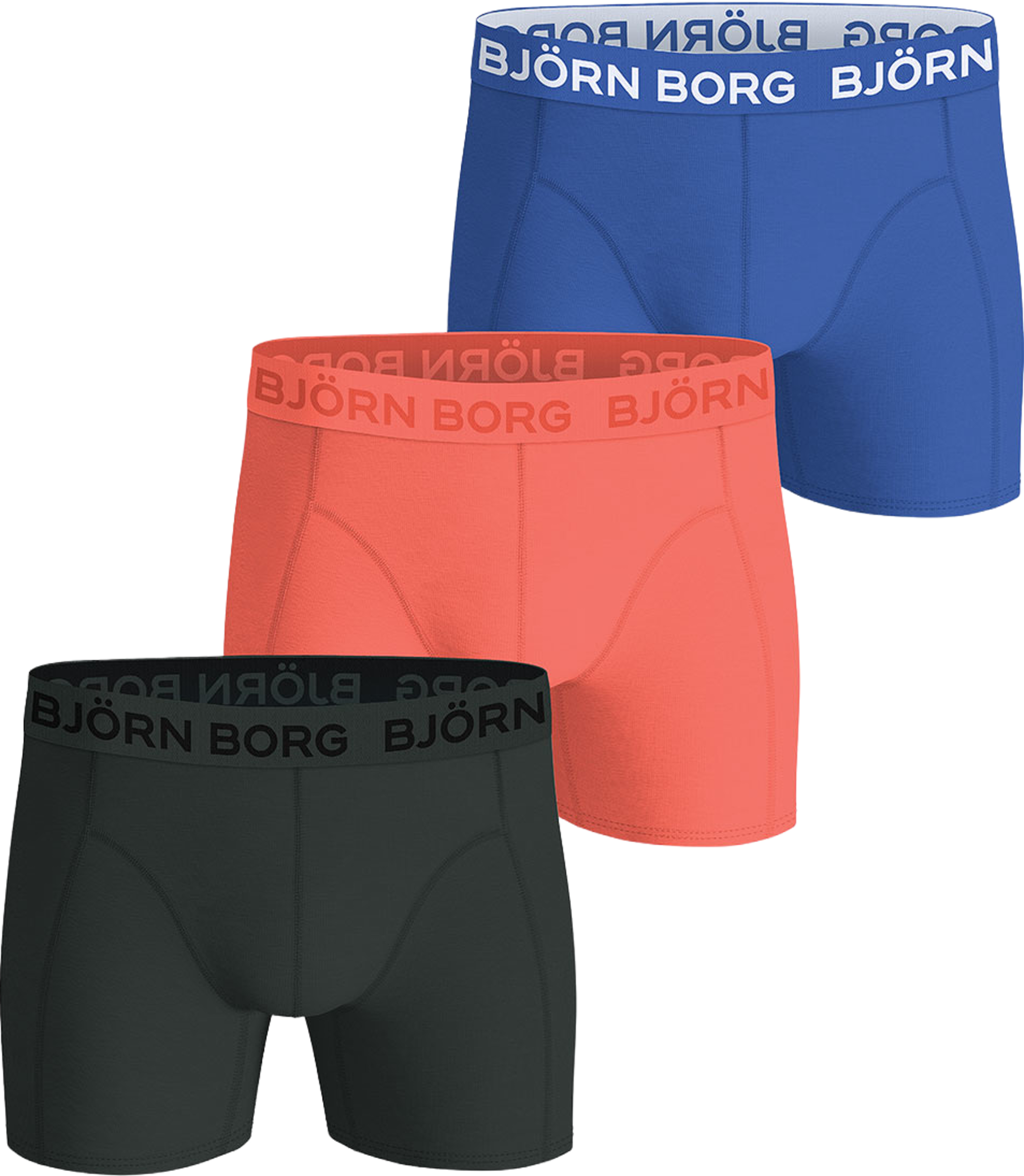 Cotton Stretch Boxer 3-Pack, från Björn Borg, i färgen Multipack 1. Klicka för att öppna bilden i stort format