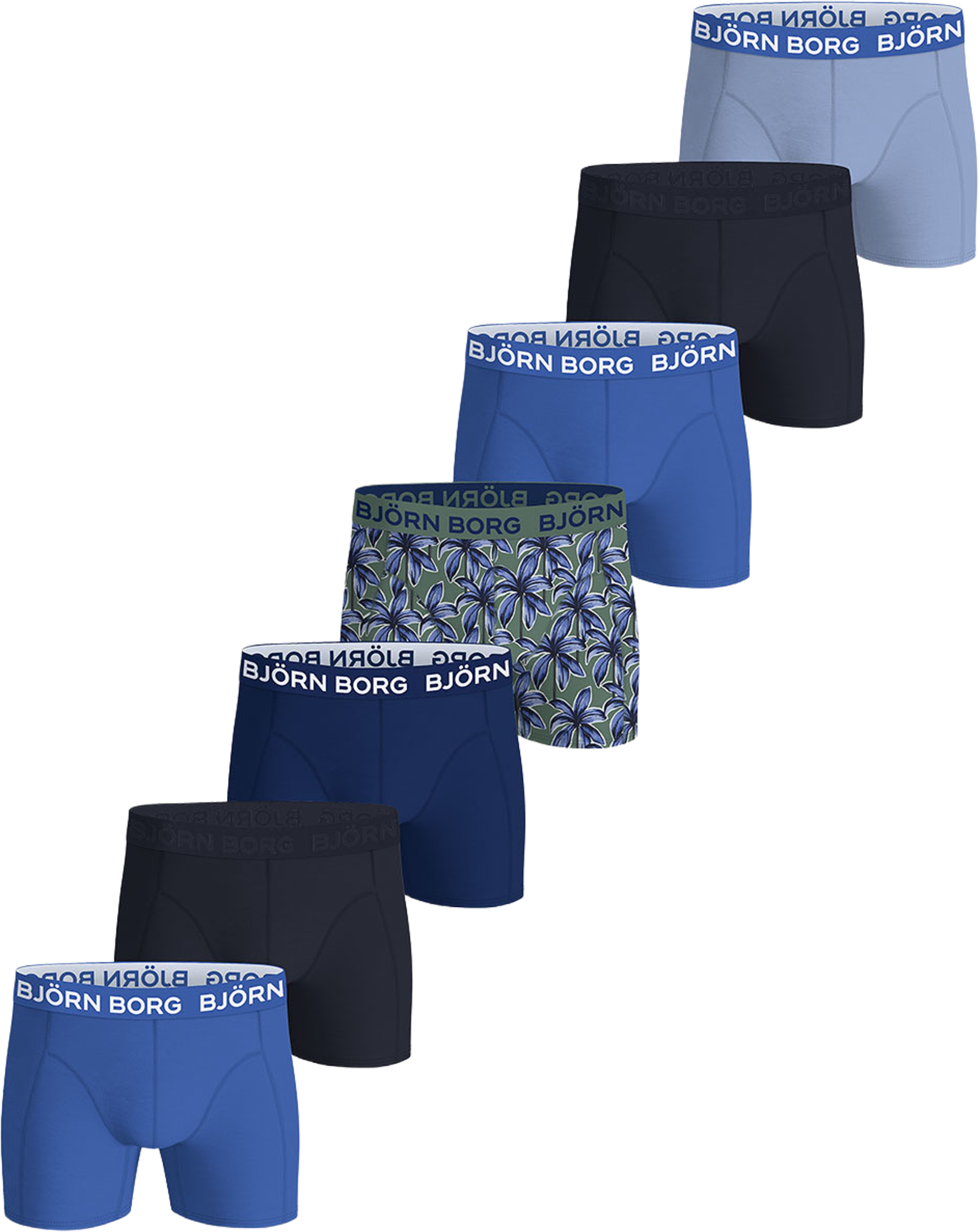 Cotton Stretch Boxer 7p, från Björn Borg, i färgen Multipack 1. Klicka för att öppna bilden i stort format