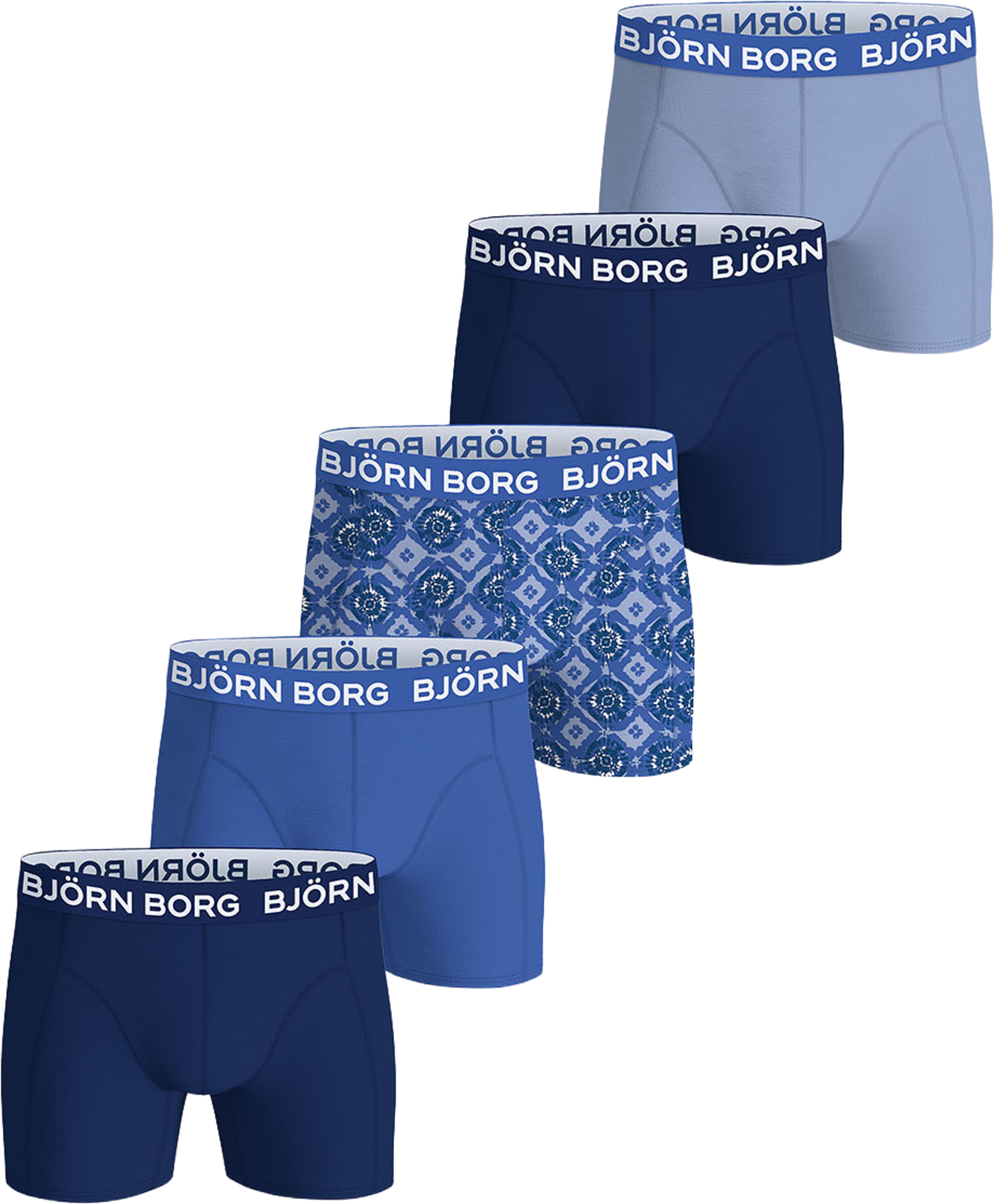 Cotton Stretch Boxer 5p, från Björn Borg, i färgen Multipack 2. Klicka för att öppna bilden i stort format