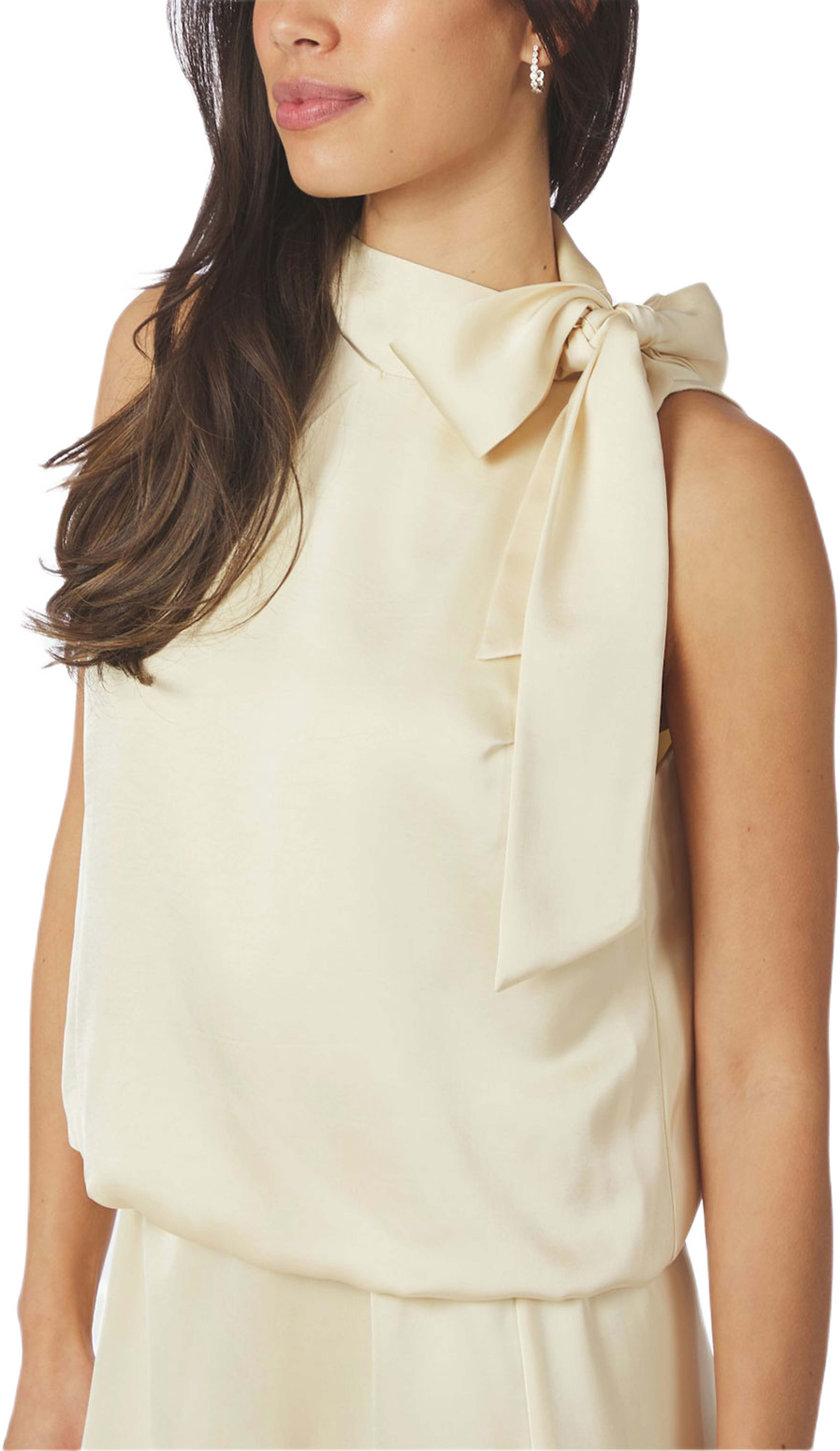 Veda Heavy Sateen Top, från Neo Noir, i färgen Light Yellow. Klicka för att öppna bilden i stort format