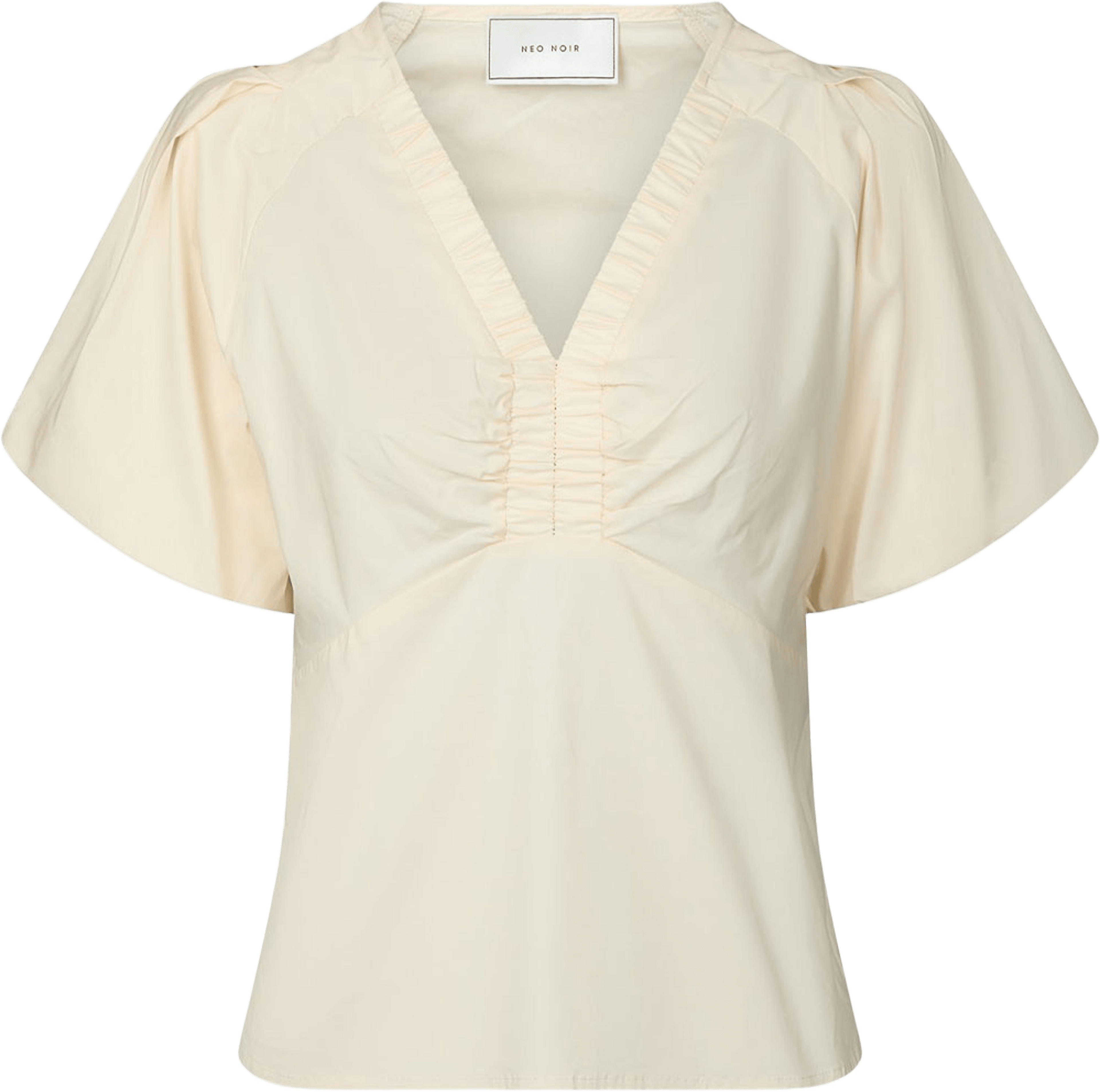 Irina Poplin Blouse, från Neo Noir, i färgen Butter Yellow. Klicka för att öppna bilden i stort format