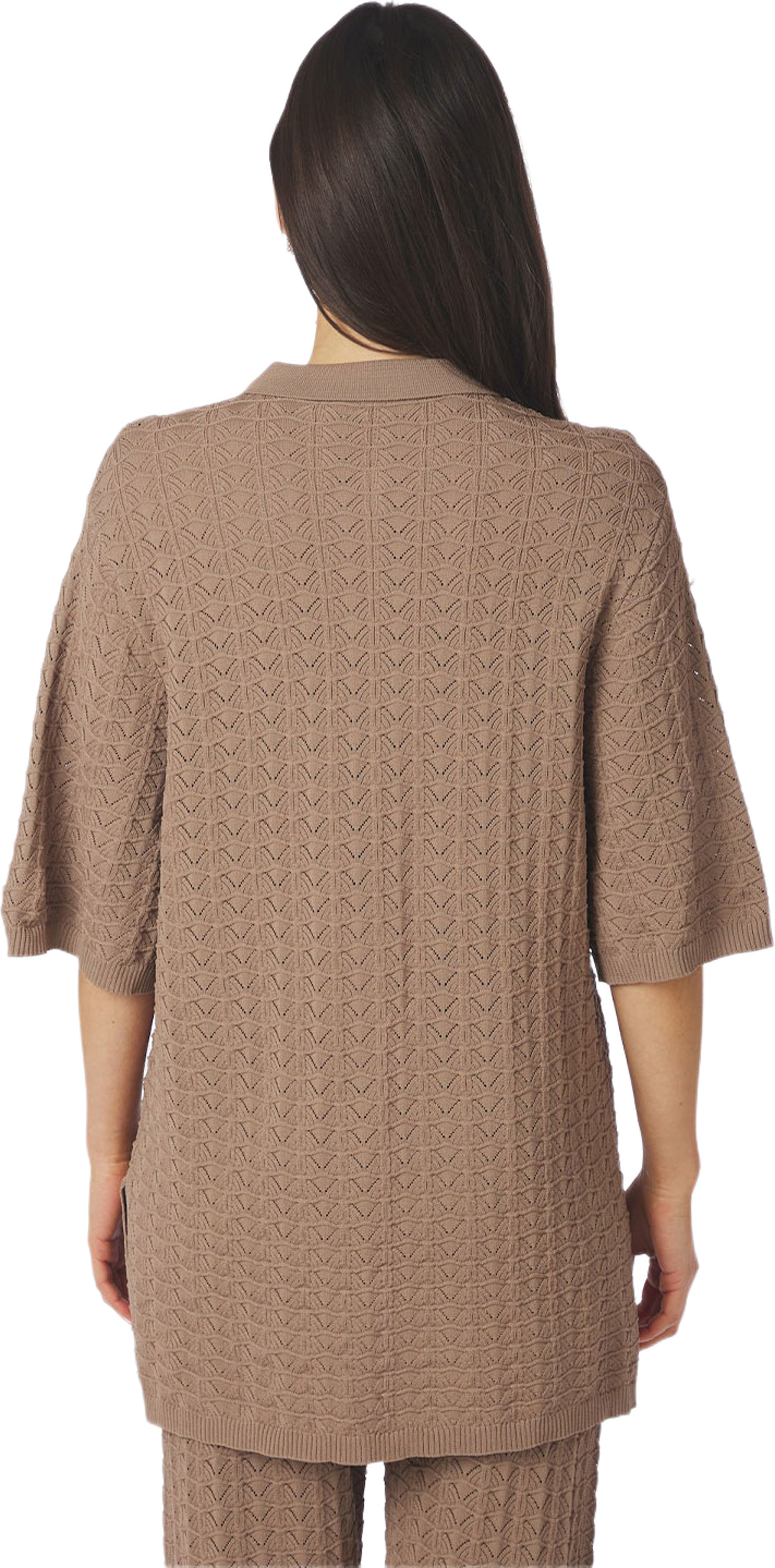 Sette Fine Crochet Blouse, från Neo Noir, i färgen Taupe. Klicka för att öppna bilden i stort format