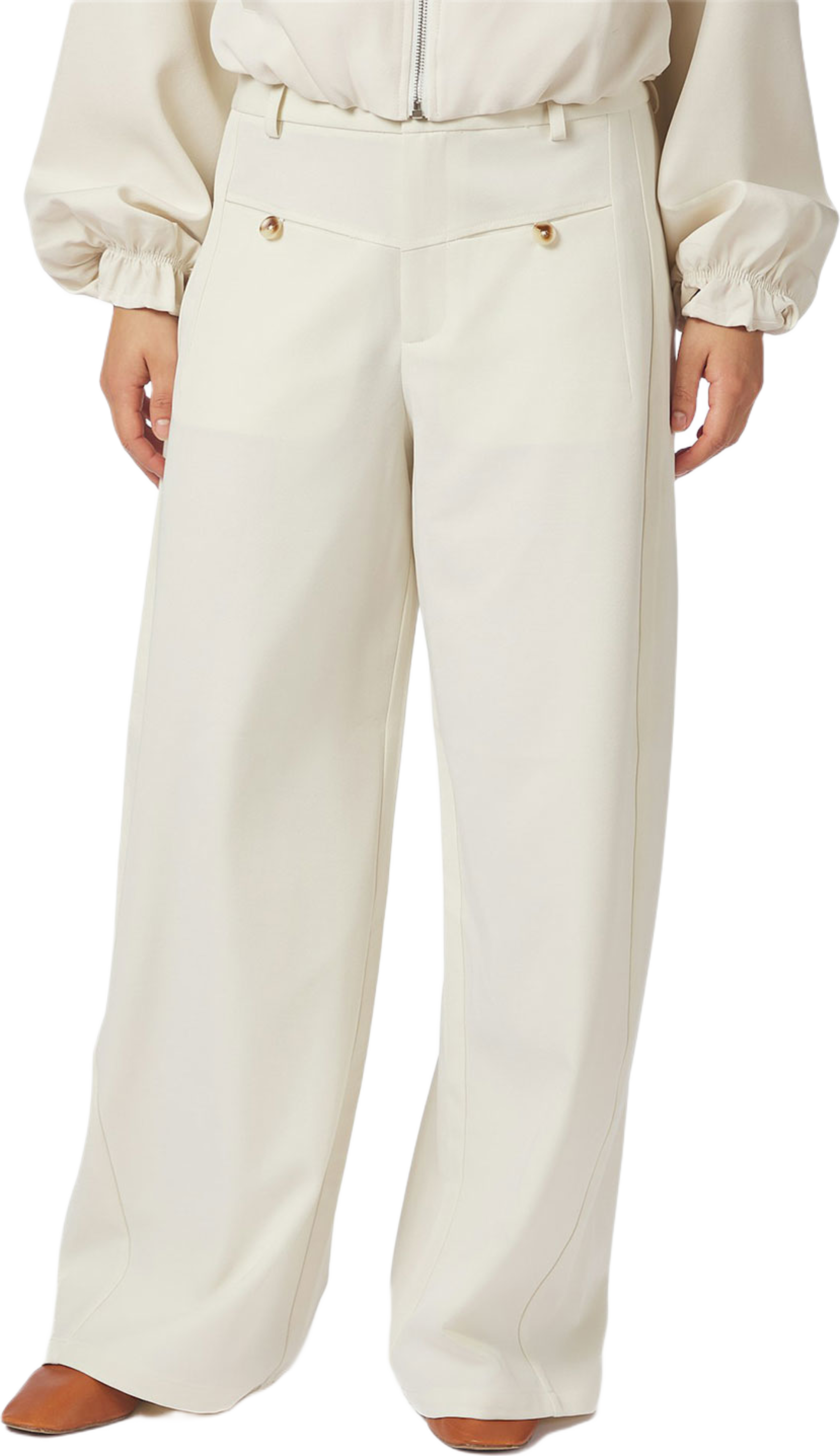 Massie Structure Pants, från Neo Noir, i färgen Off White. Klicka för att öppna bilden i stort format