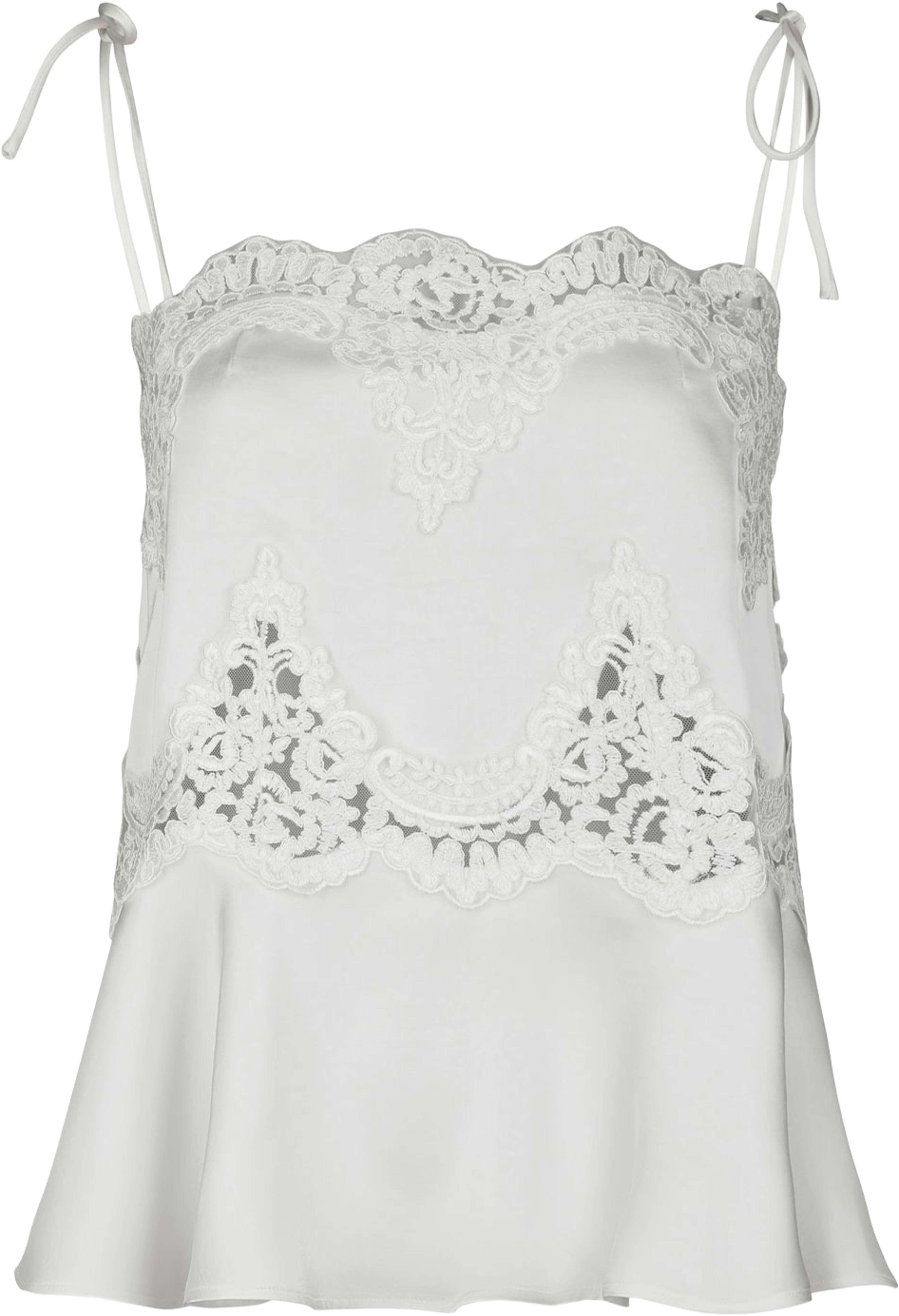 Kaela Heavy Sateen Lace Top, från Neo Noir, i färgen Pearl. Klicka för att öppna bilden i stort format