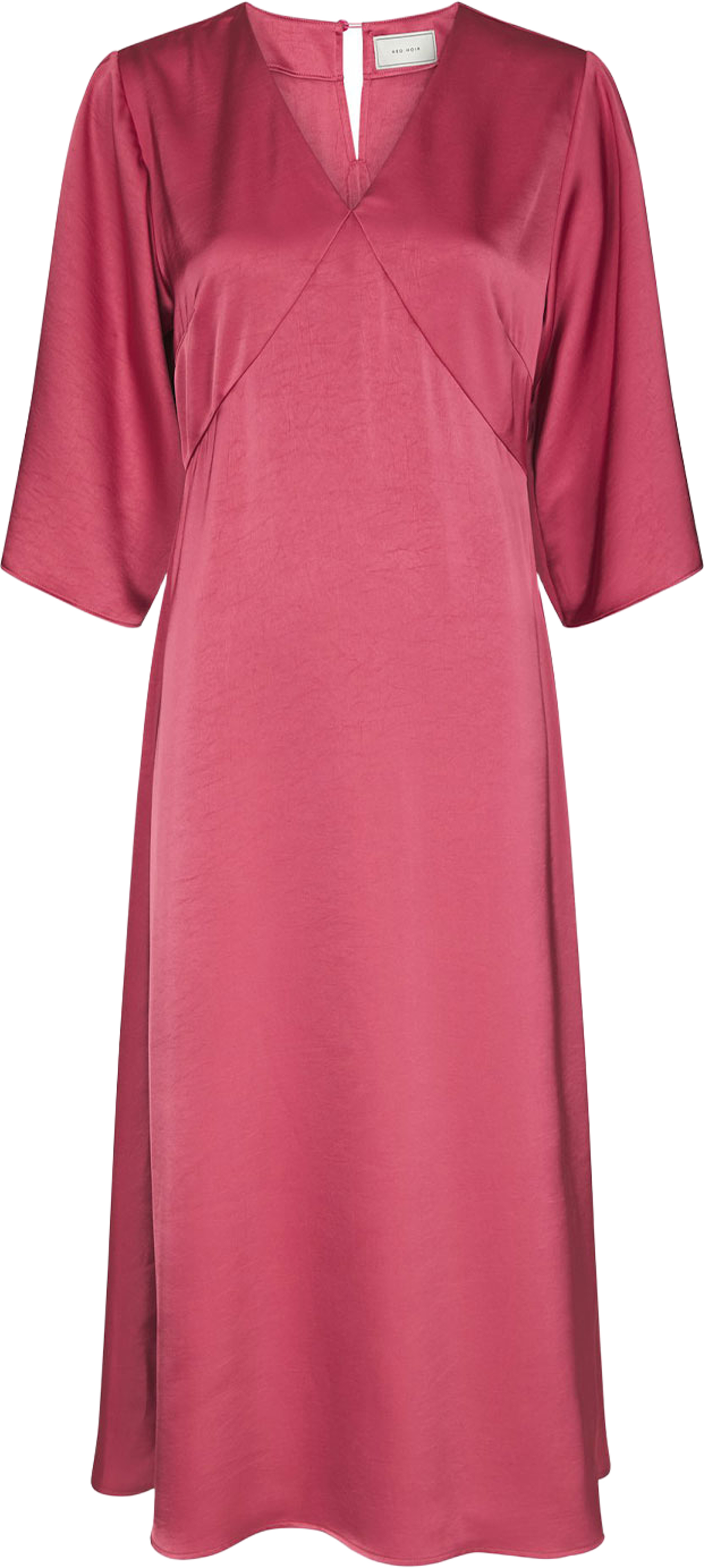 Remara Heavy Sateen Dress, från Neo Noir, i färgen Cherry Pink. Klicka för att öppna bilden i stort format