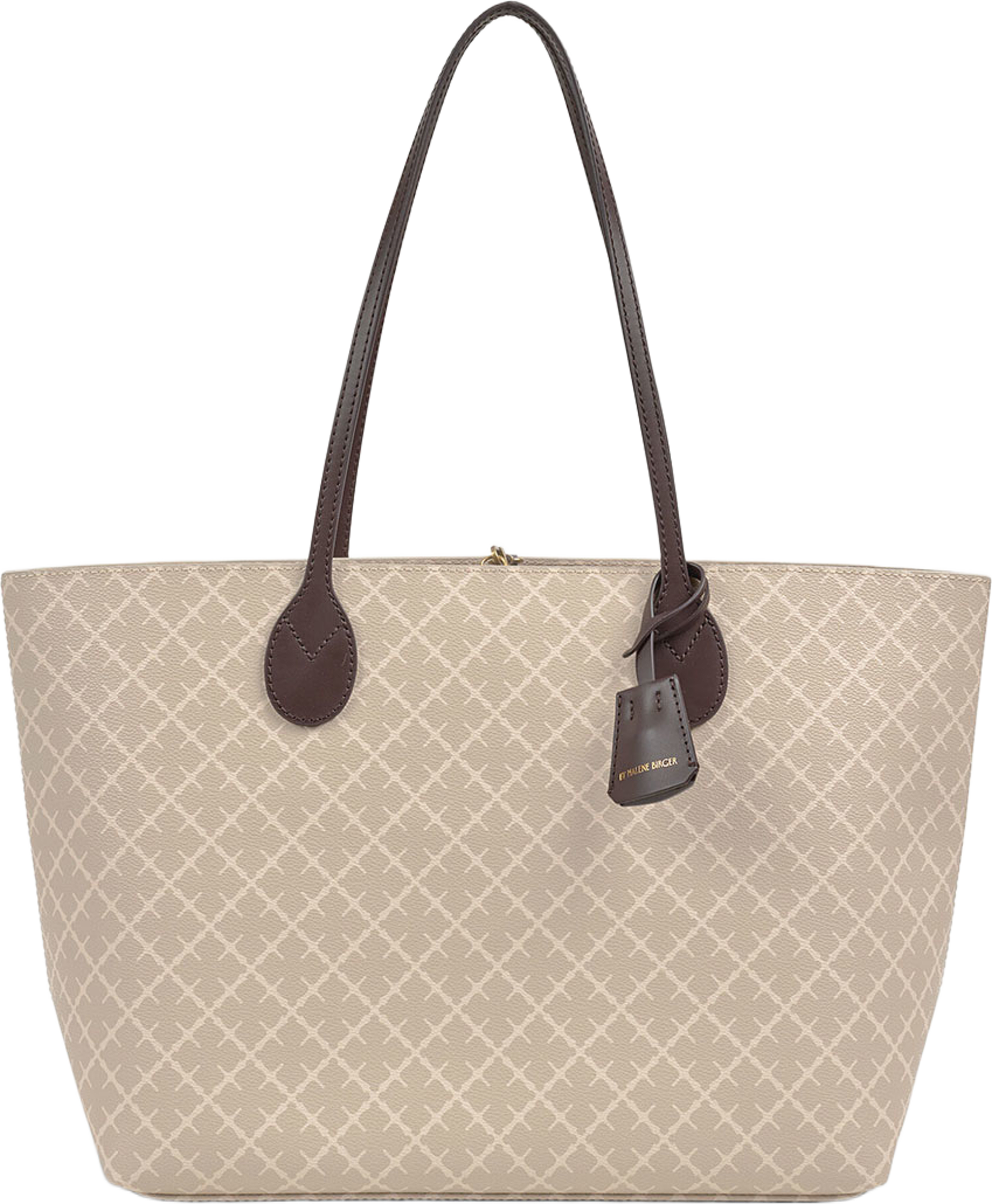 Abigail mönstrad toteväska, från By Malene Birger, i färgen Feather. Klicka för att öppna bilden i stort format