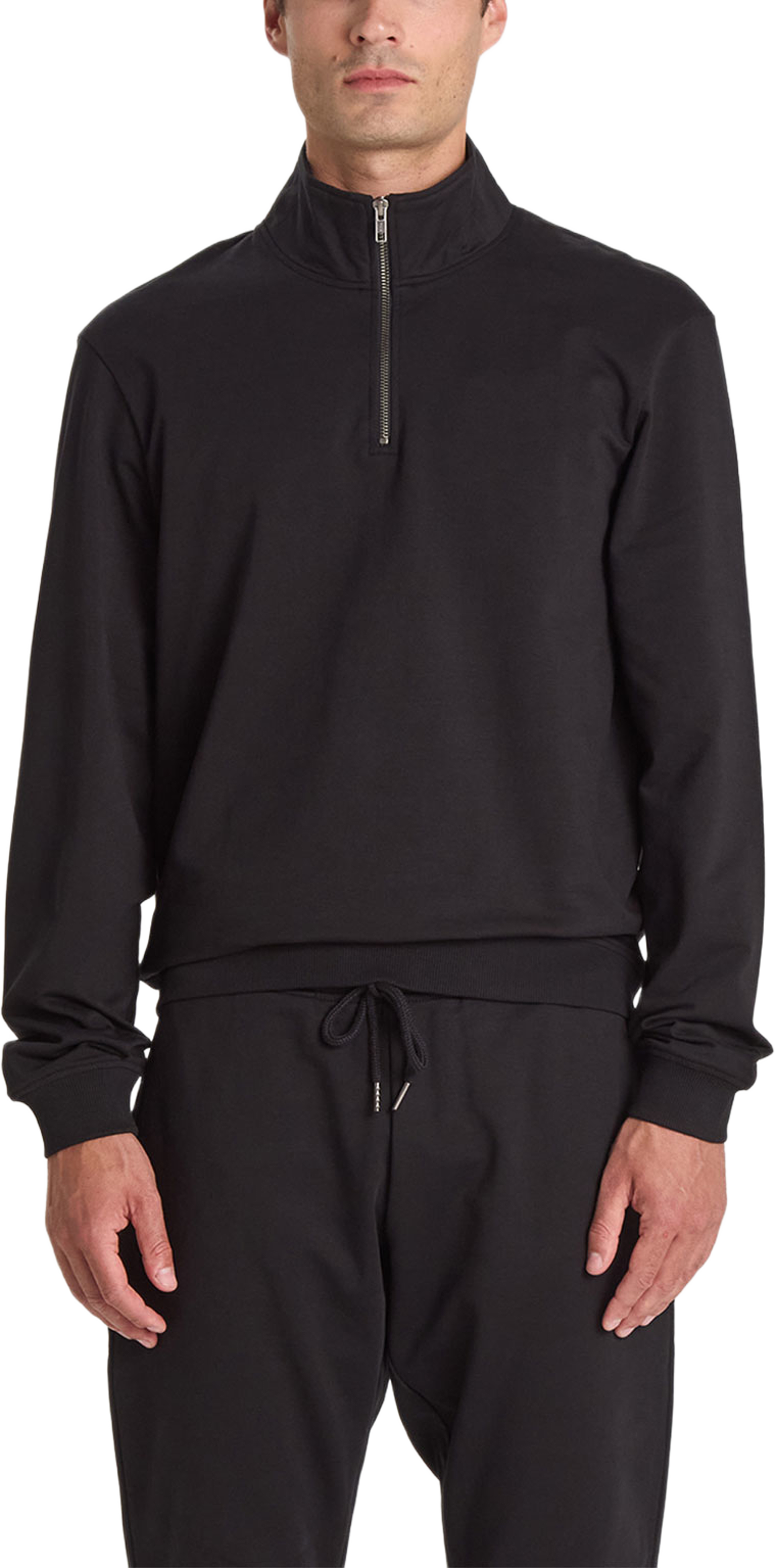 Half zip Hoode, från Bread & Boxers, i färgen Black. Klicka för att öppna bilden i stort format