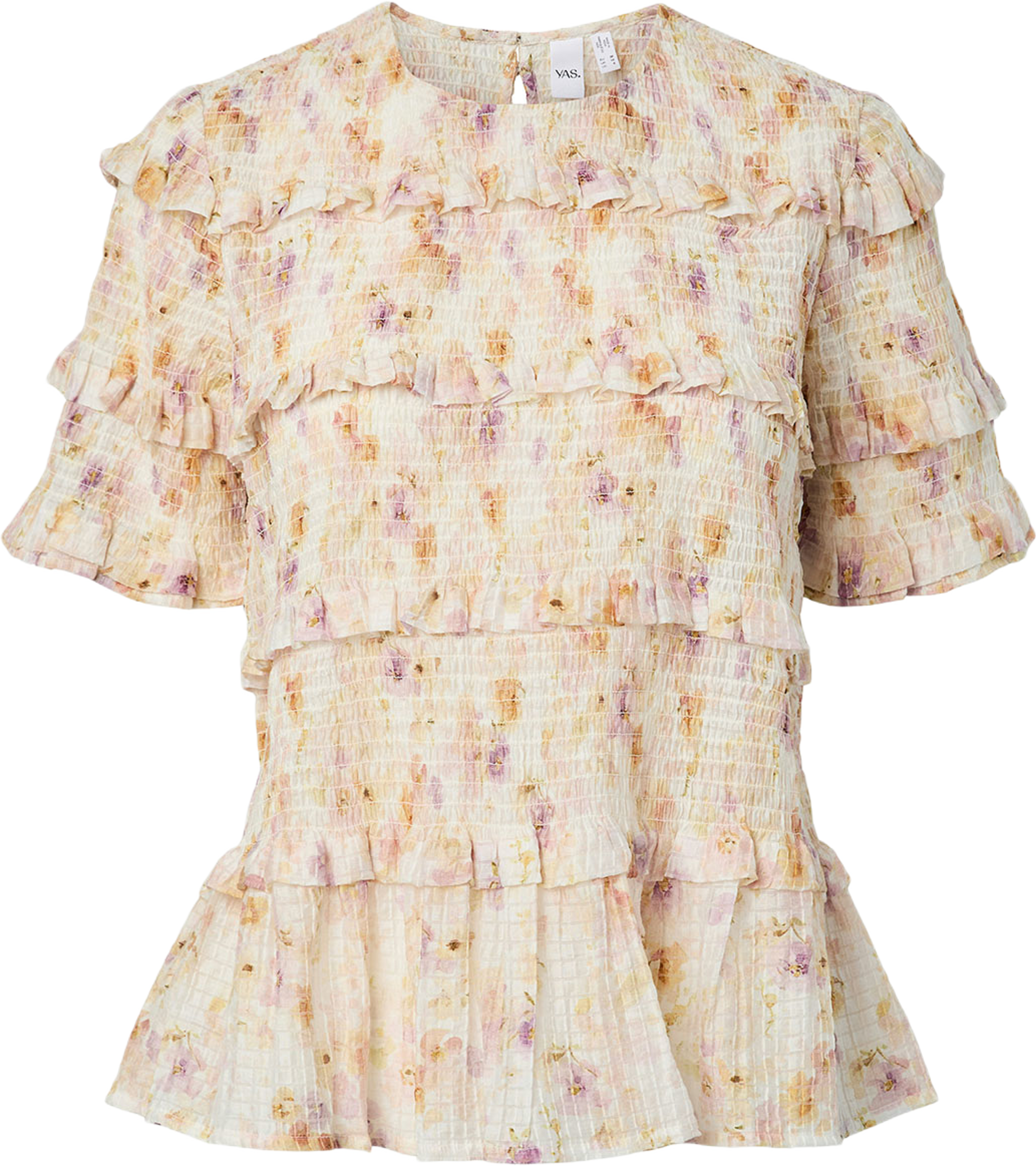 Yasmimmi Top, från YAS, i färgen Pristine Mimi Aop. Klicka för att öppna bilden i stort format