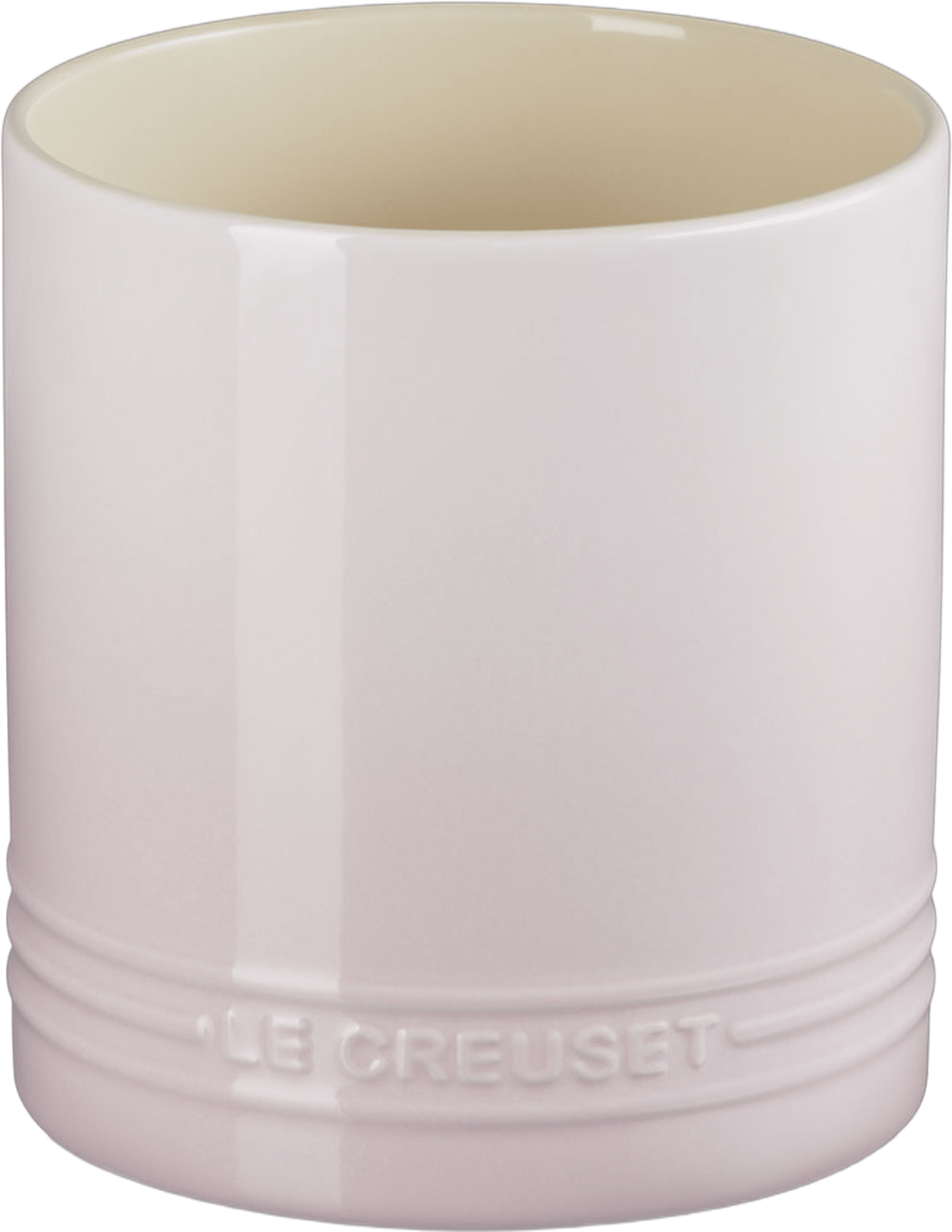 Signature stengods bestick- och redskapskruka 1,1 L Shell Pink, från Le Creuset, i färgen Shell Pink. Klicka för att öppna bilden i stort format