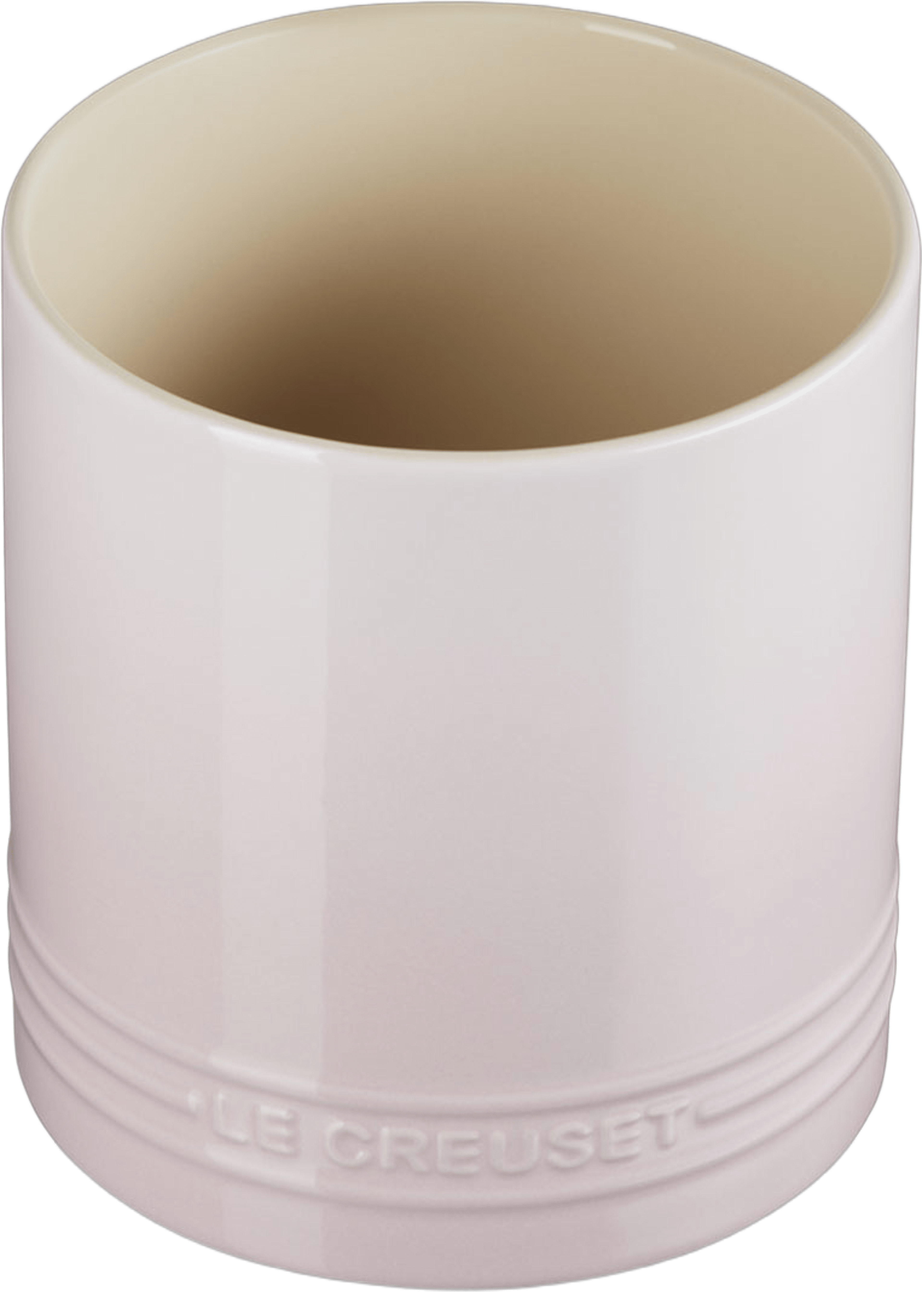 Signature stengods bestick- och redskapskruka 1,1 L Shell Pink, från Le Creuset, i färgen Shell Pink. Klicka för att öppna bilden i stort format