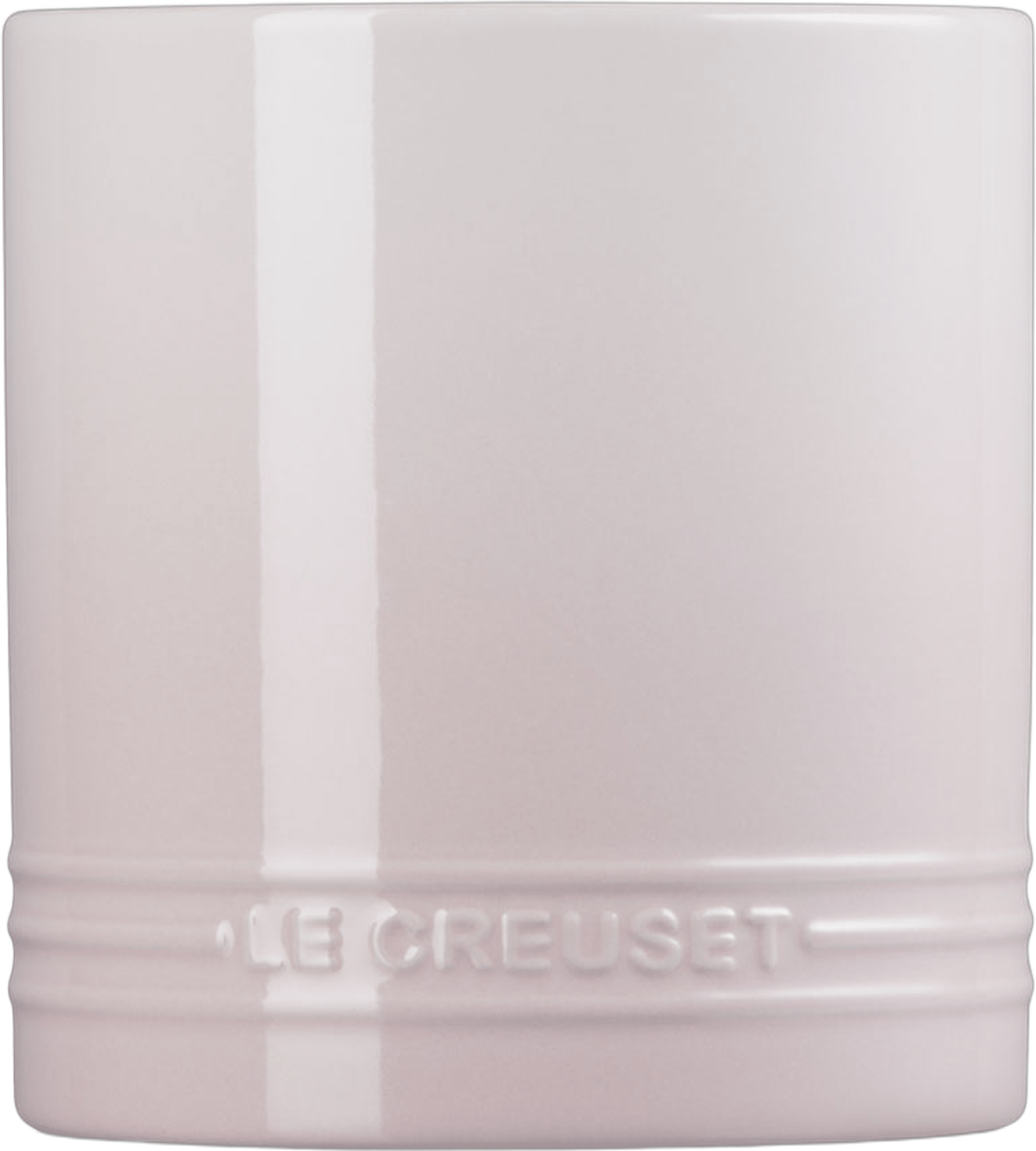 Signature stengods bestick- och redskapskruka 1,1 L Shell Pink, från Le Creuset, i färgen Shell Pink. Klicka för att öppna bilden i stort format