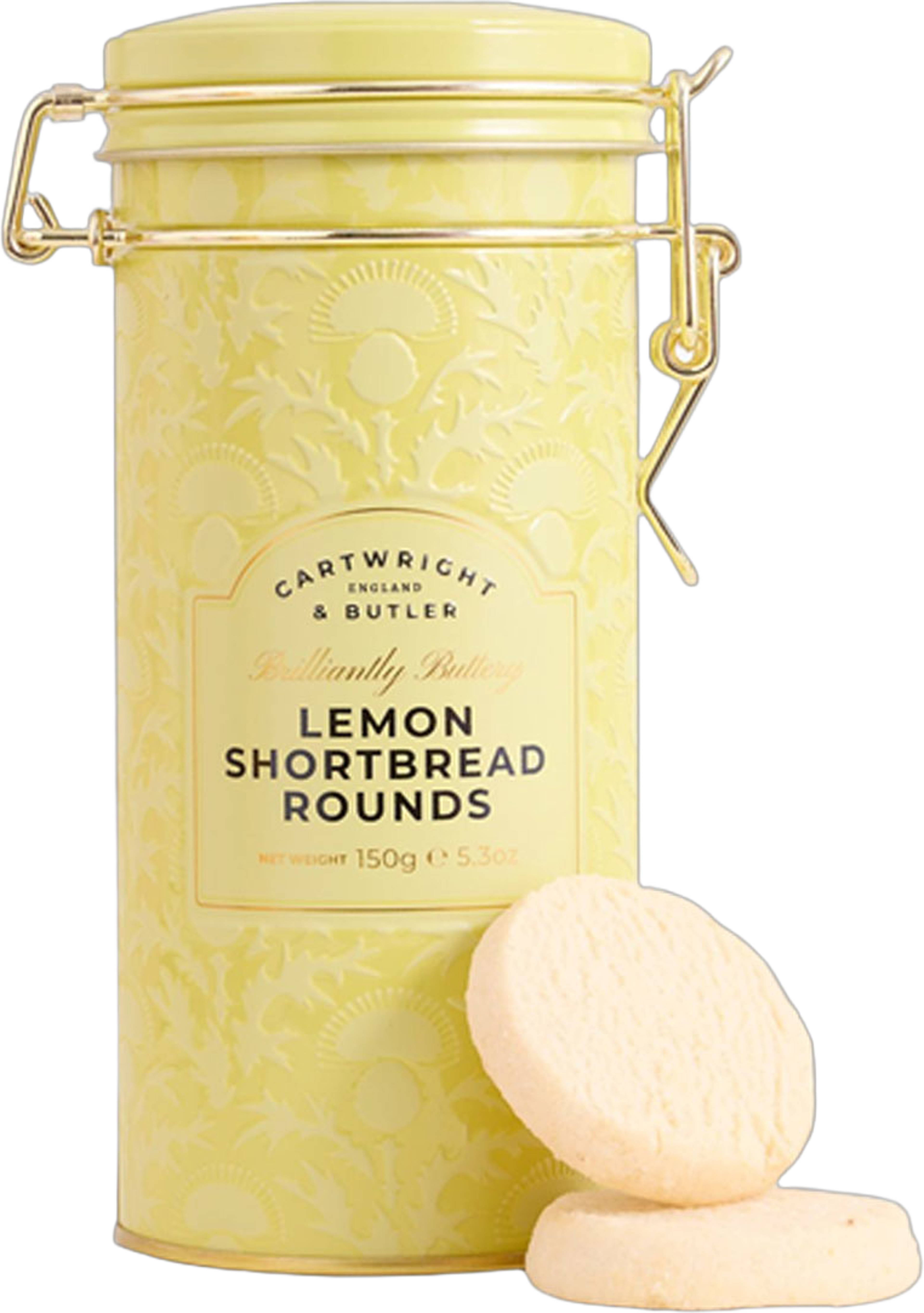 Lemon Shortbread Rounds 150g, från Cartwright & Butler. Klicka för att öppna bilden i stort format