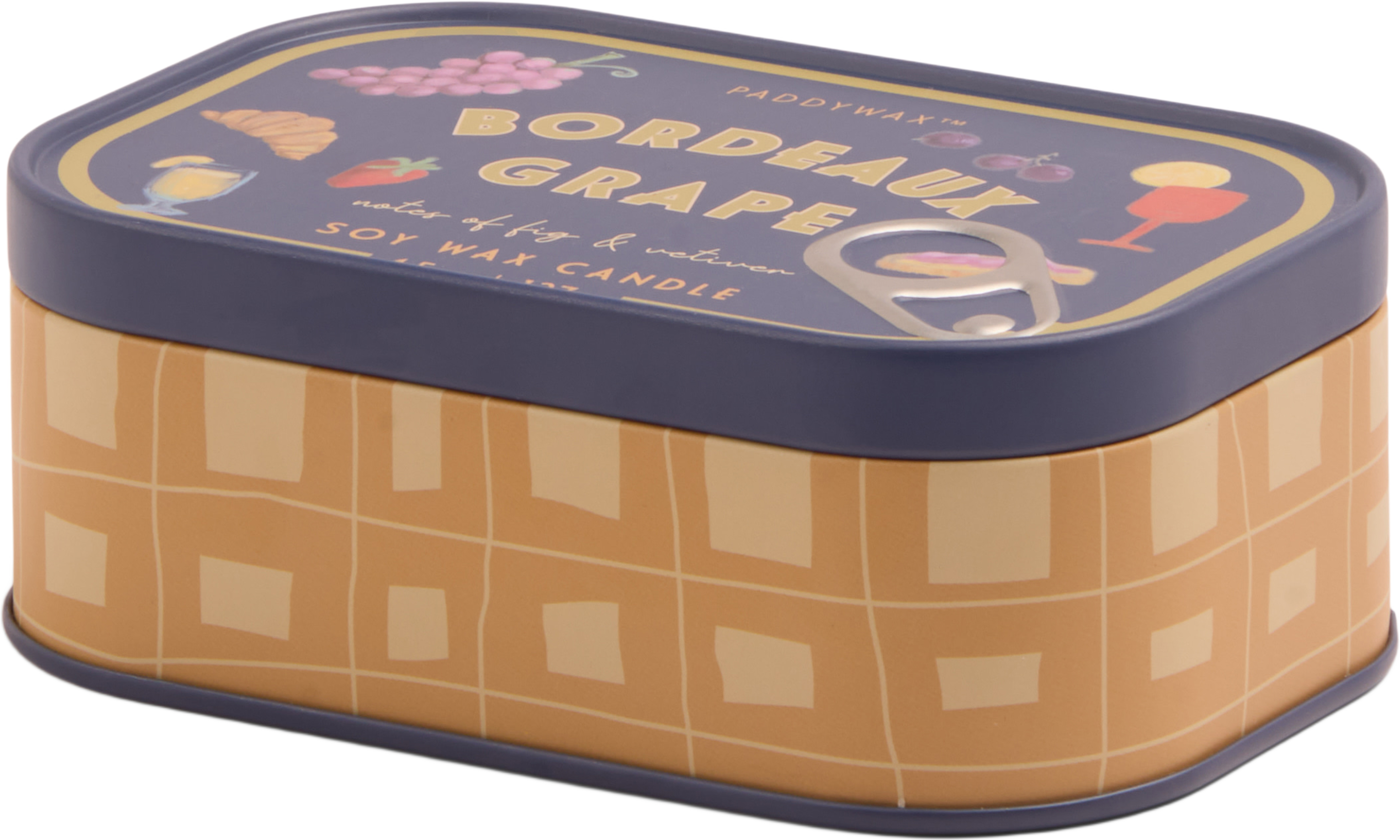 Doftljus i plåtask  Bistro - Bordeaux Grape, från Paddywax. Klicka för att öppna bilden i stort format