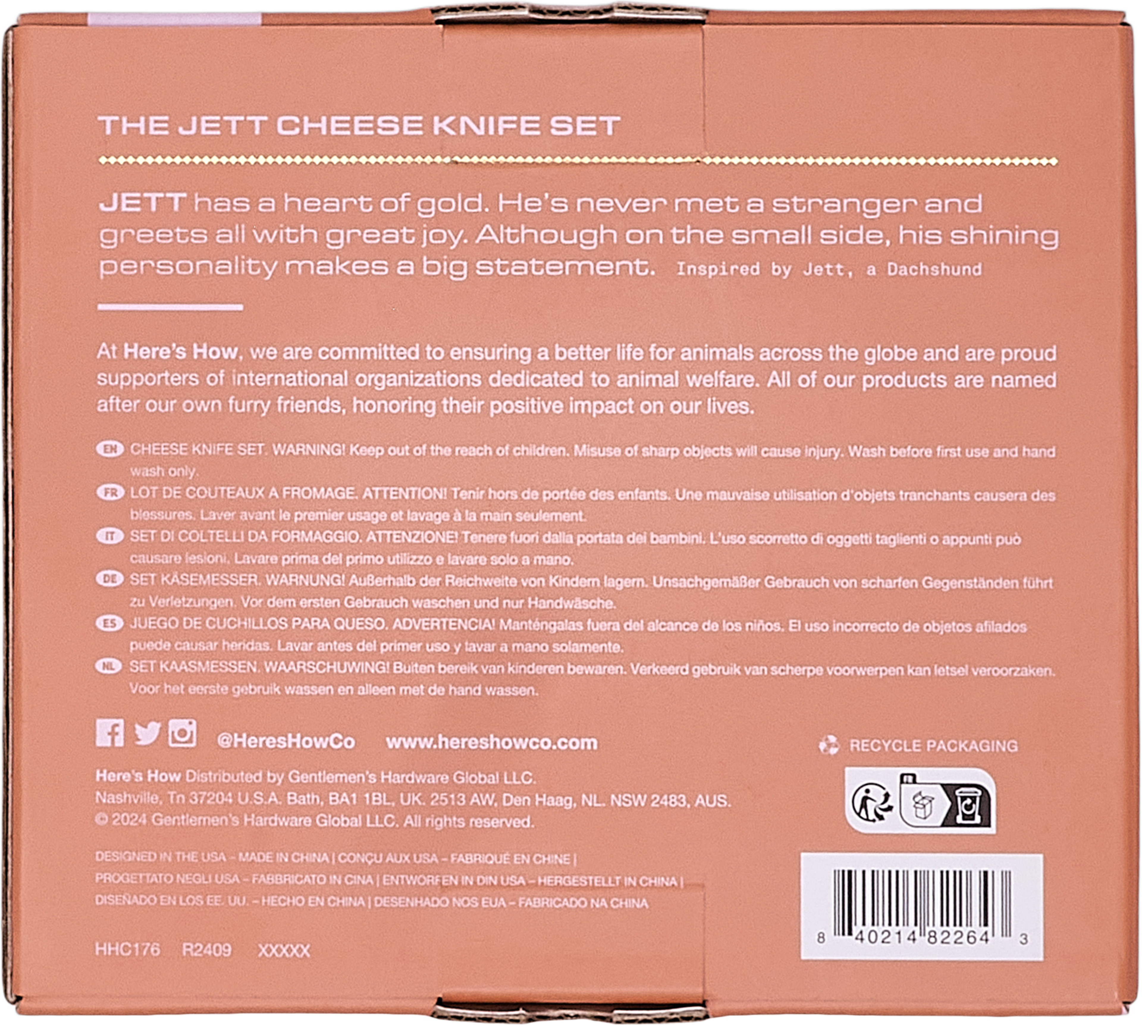 Ostknivar The Jett Cheese Knife, från Here's How. Klicka för att öppna bilden i stort format