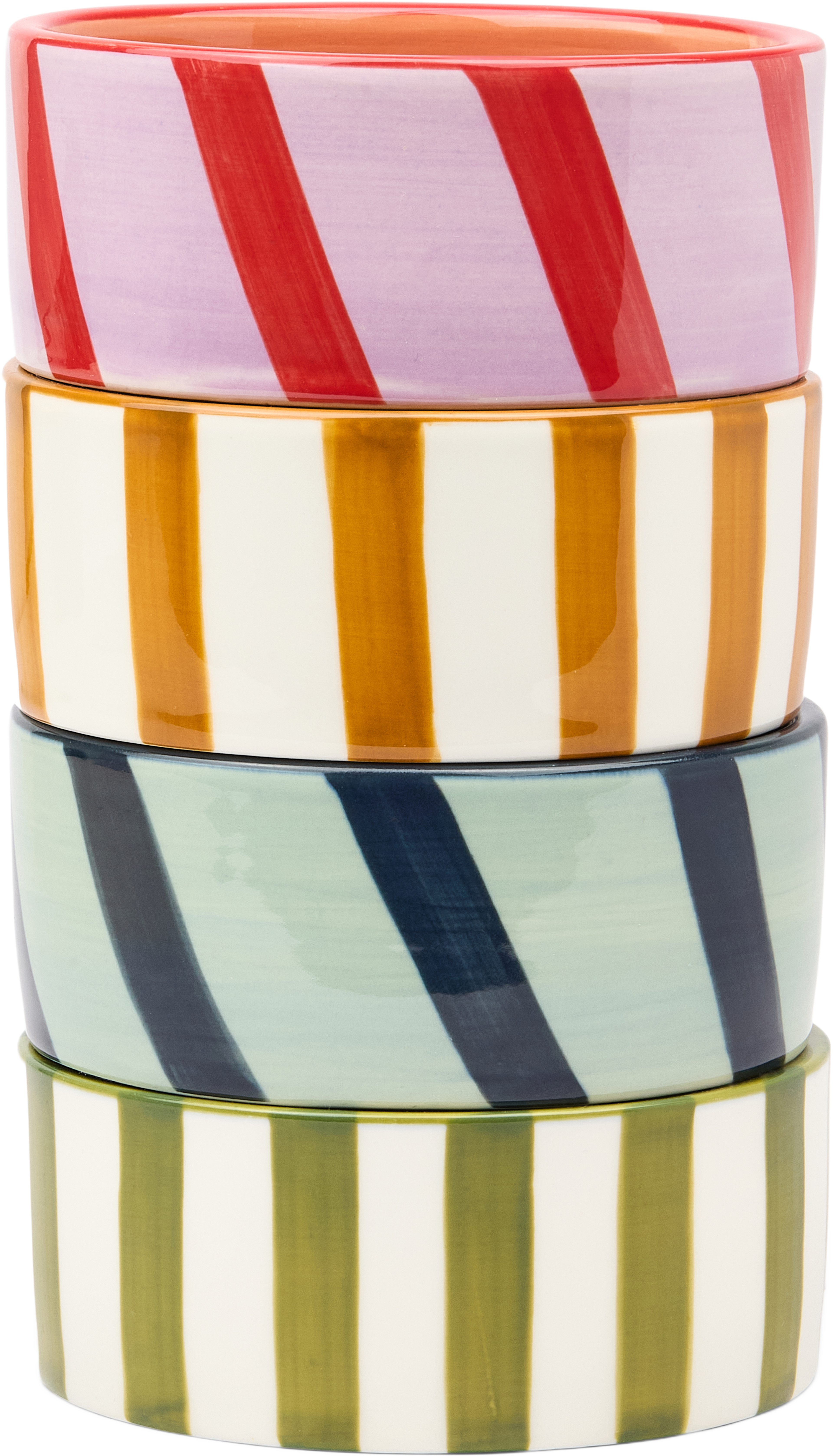 Vinunderlägg - Izzy Wine Coaster - Grön rand, från Here's How. Klicka för att öppna bilden i stort format