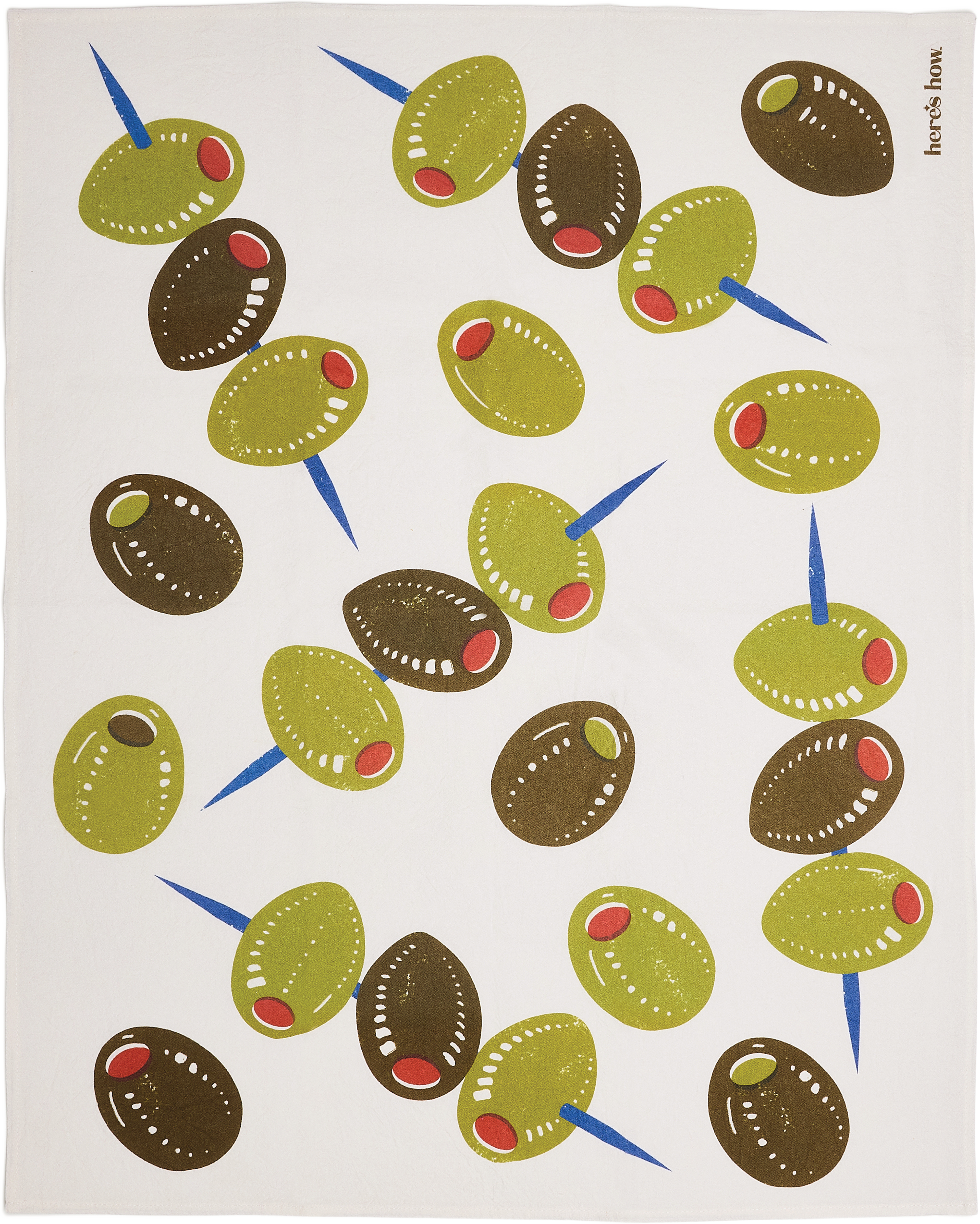 Kökshandduk Emmy- Olives, från Here's How. Klicka för att öppna bilden i stort format