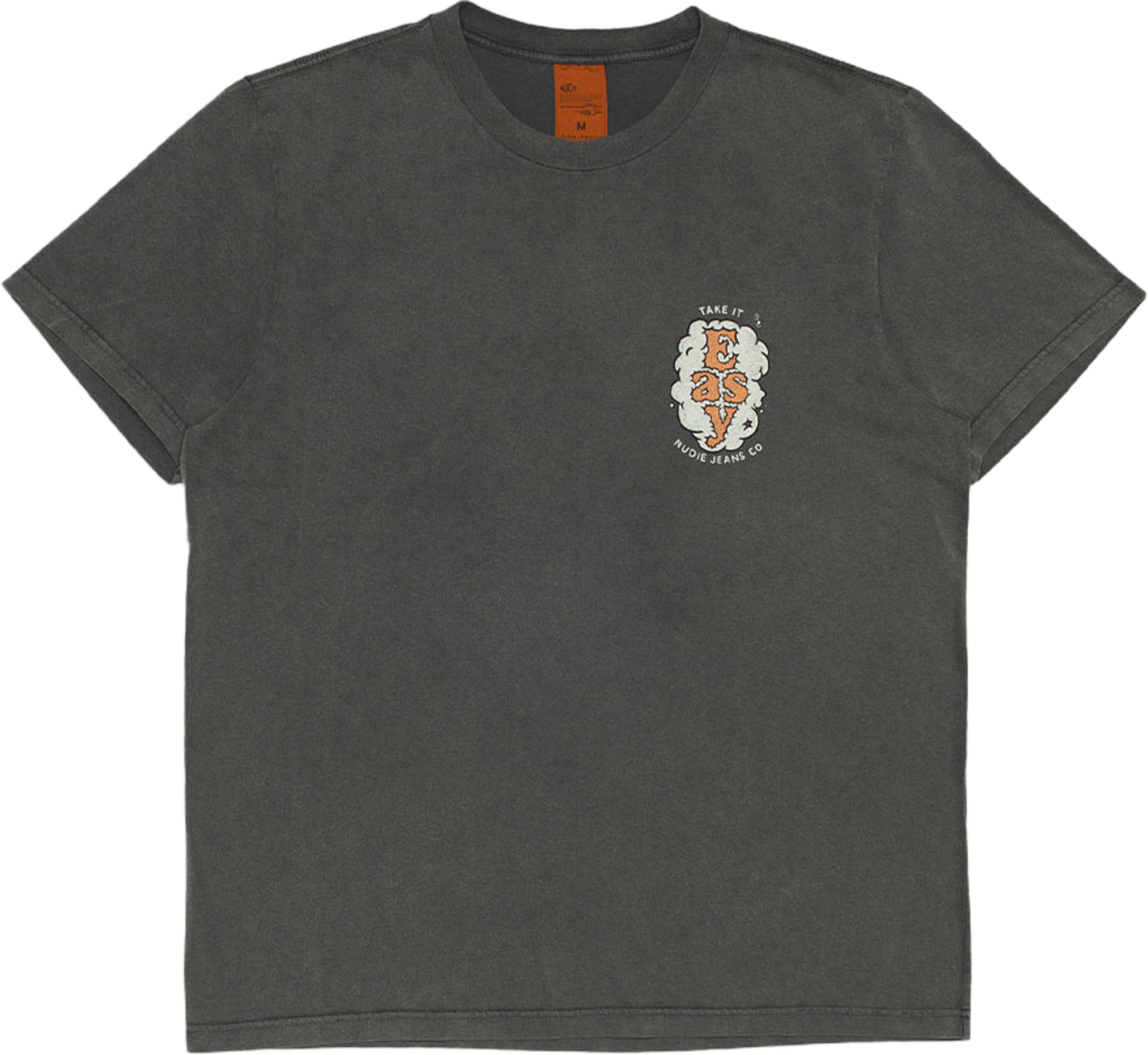 Roy T-Shirt Easy Cloud, från Nudie Jeans, i färgen Antracite. Klicka för att öppna bilden i stort format