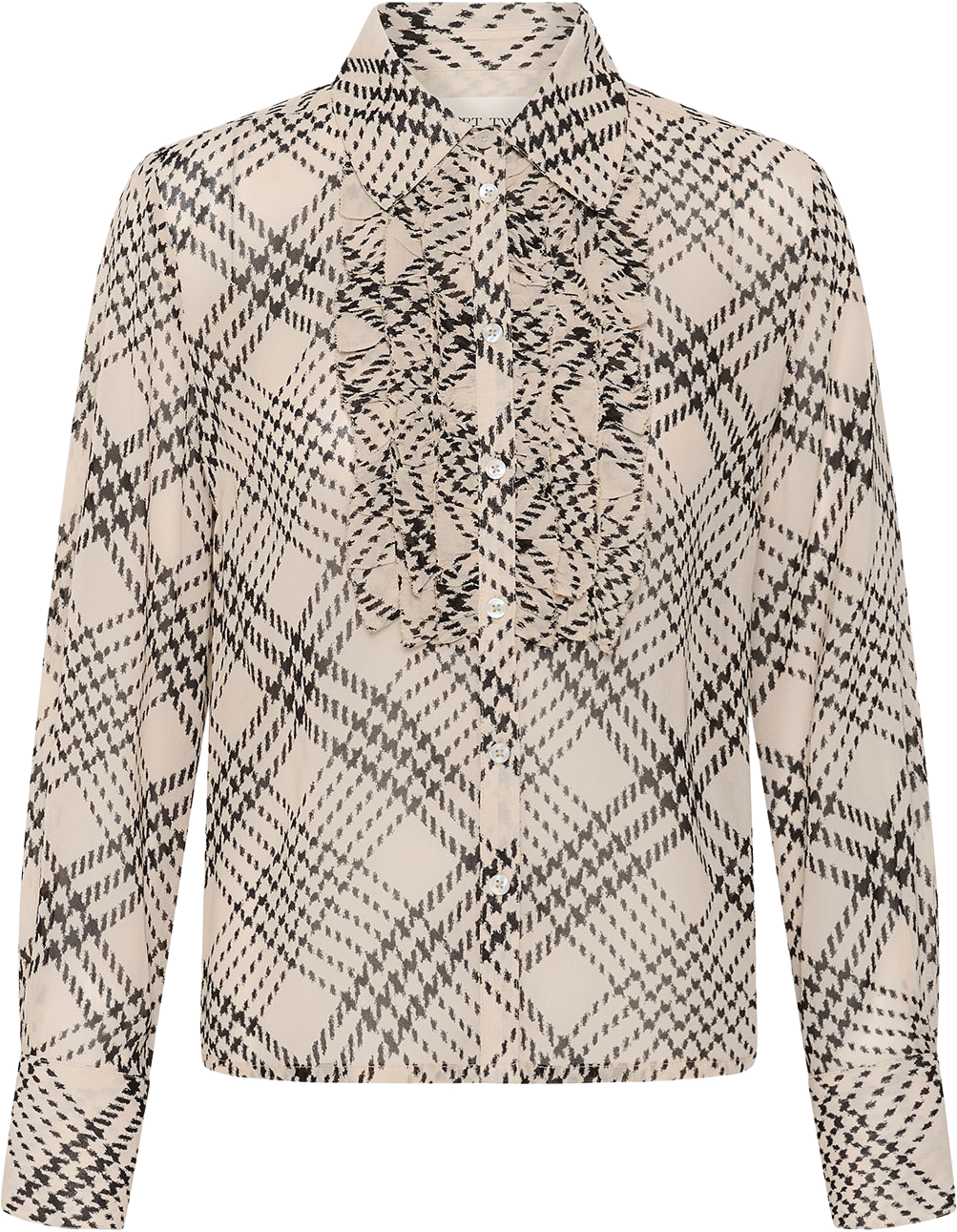 VanoraPW Shirt, från Part Two, i färgen Black Check Print. Klicka för att öppna bilden i stort format