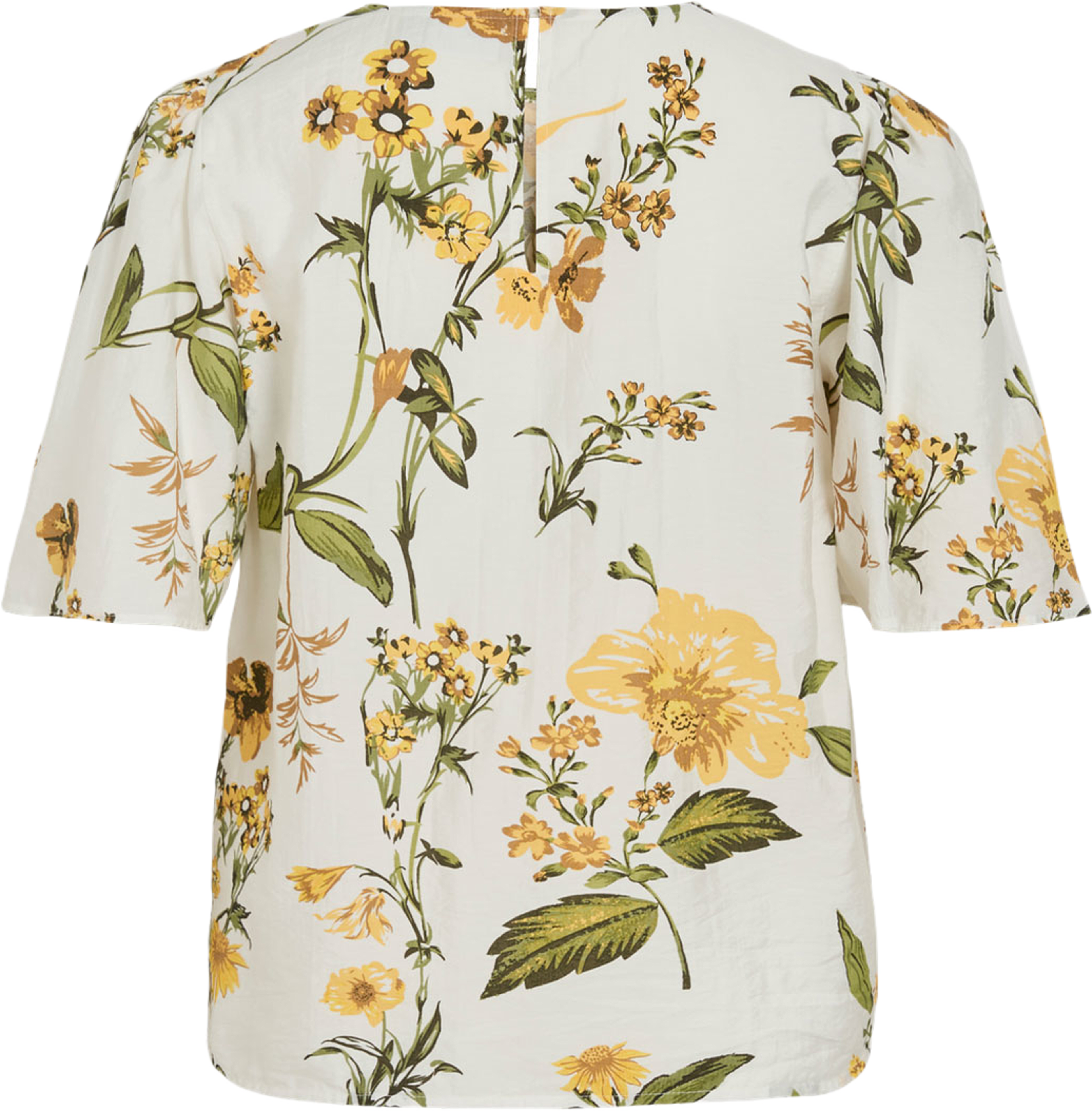 Vialinia Sol O-Neck Top, från Vila, i färgen Snow White Sol. Klicka för att öppna bilden i stort format