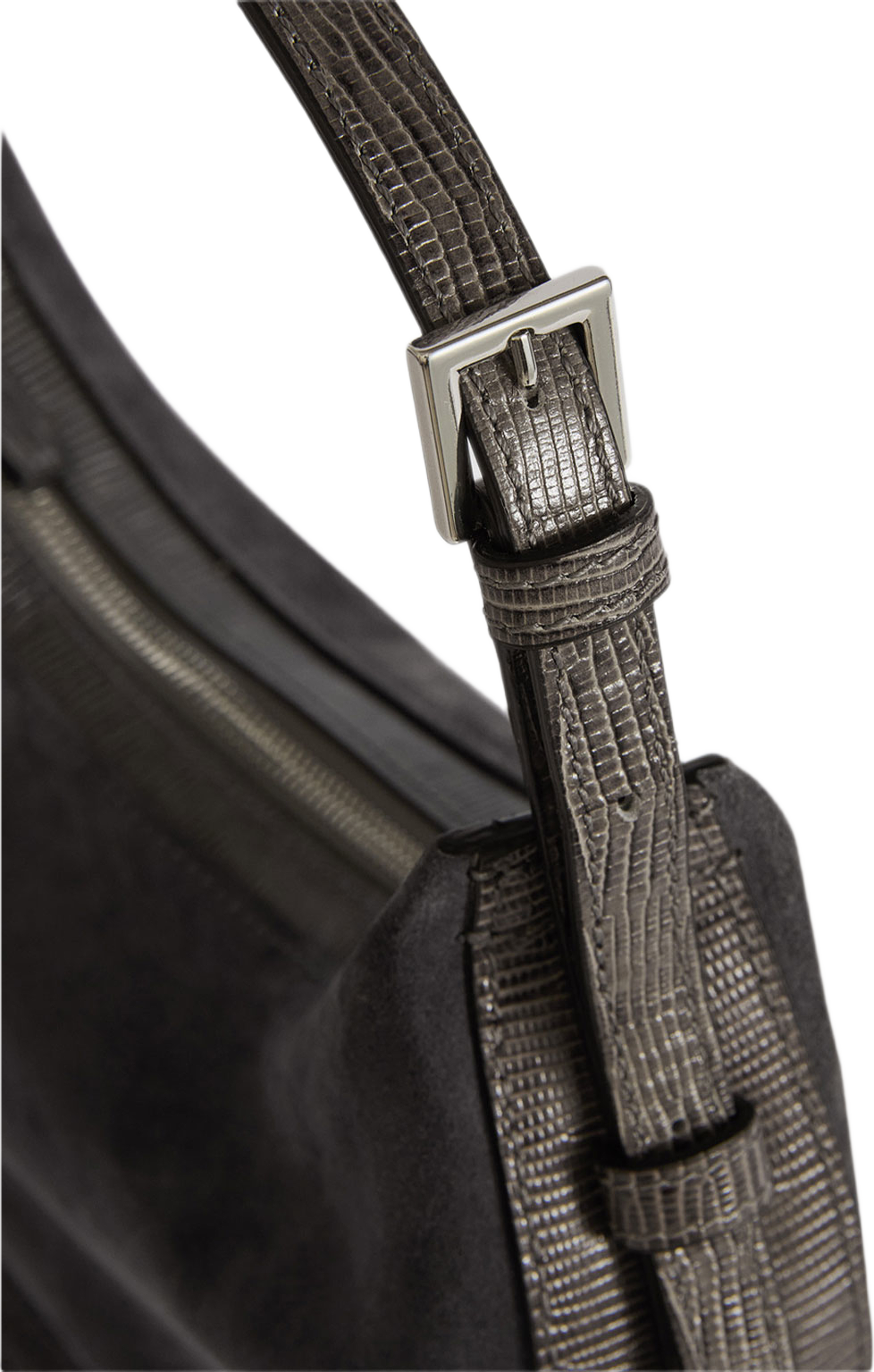 Liveri Peltro Suede/Printed Lizard, från ATP Atelier, i färgen Peltro. Klicka för att öppna bilden i stort format