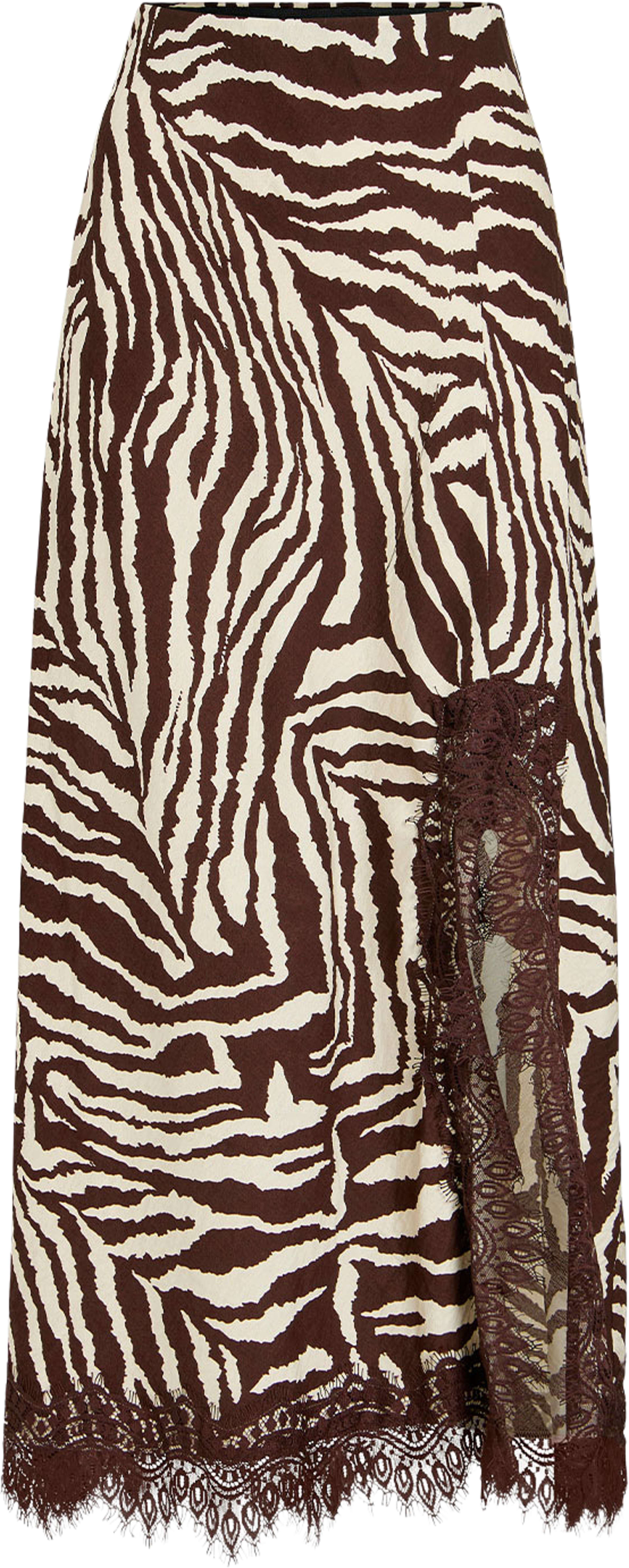 Juliet Ankle Skirt, från Vila, i färgen Coffee Bean Zebra. Klicka för att öppna bilden i stort format