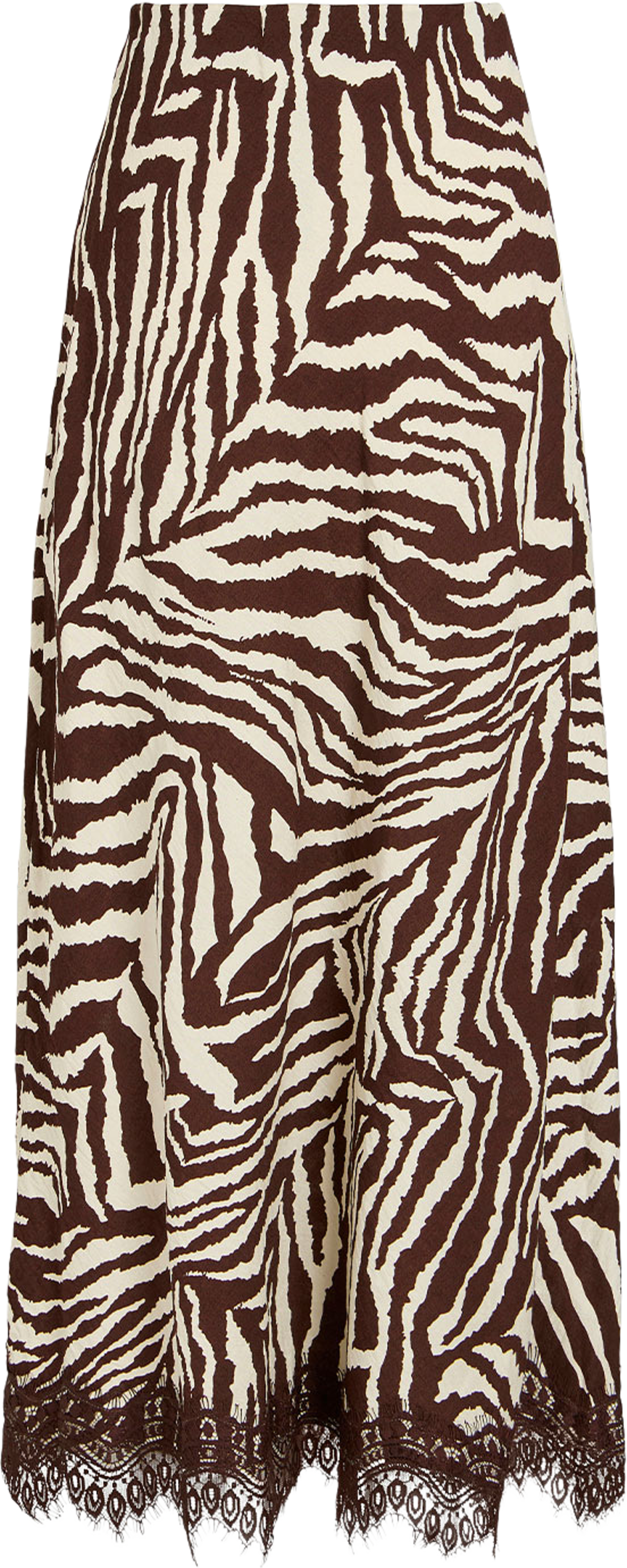 Juliet Ankle Skirt, från Vila, i färgen Coffee Bean Zebra. Klicka för att öppna bilden i stort format