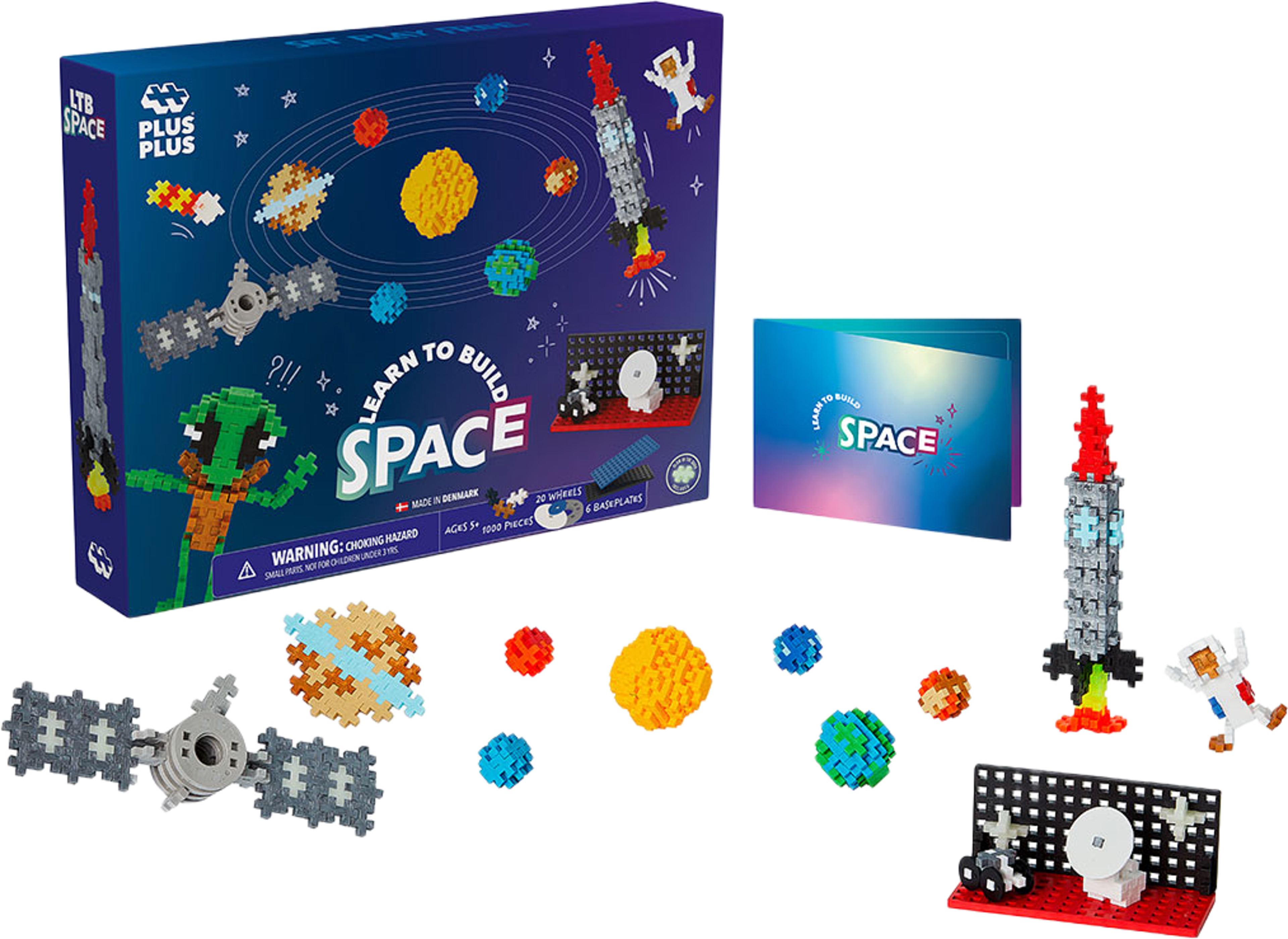 Learn to build Space Super set, från PLUS PLUS. Klicka för att öppna bilden i stort format