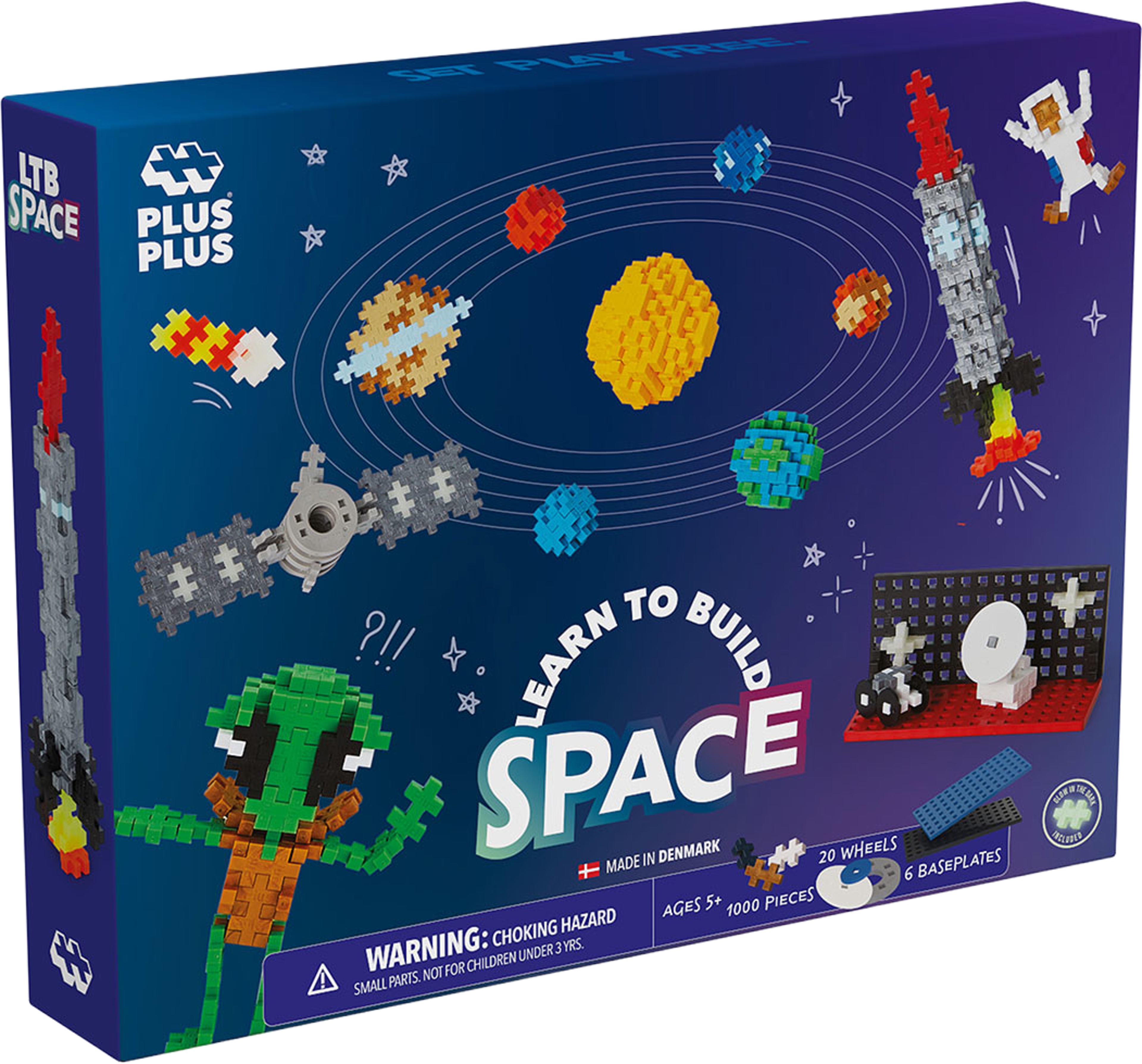 Learn to build Space Super set, från PLUS PLUS. Klicka för att öppna bilden i stort format