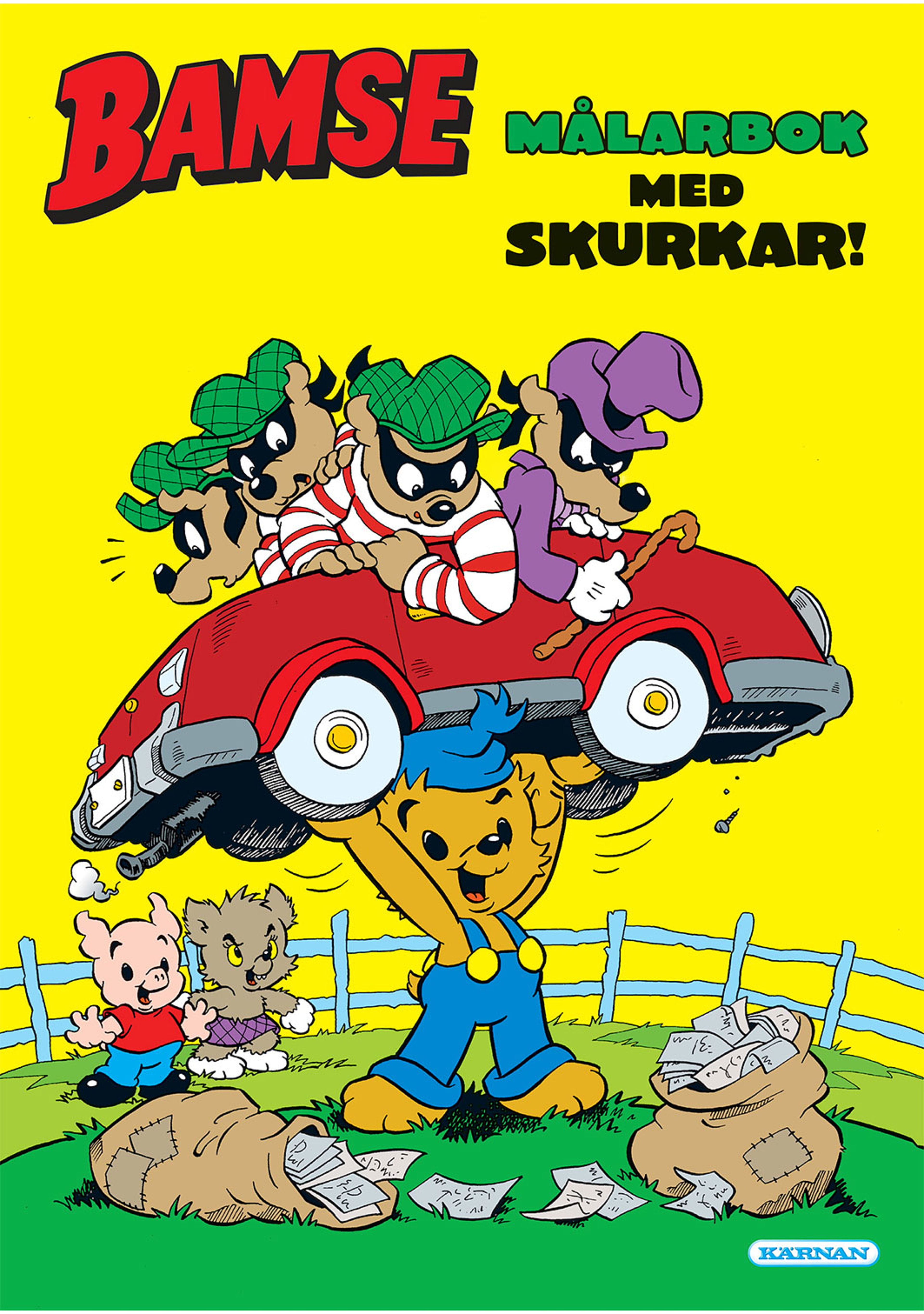 Målarbok Bamse Skurkar, från KÄRNAN. Klicka för att öppna bilden i stort format