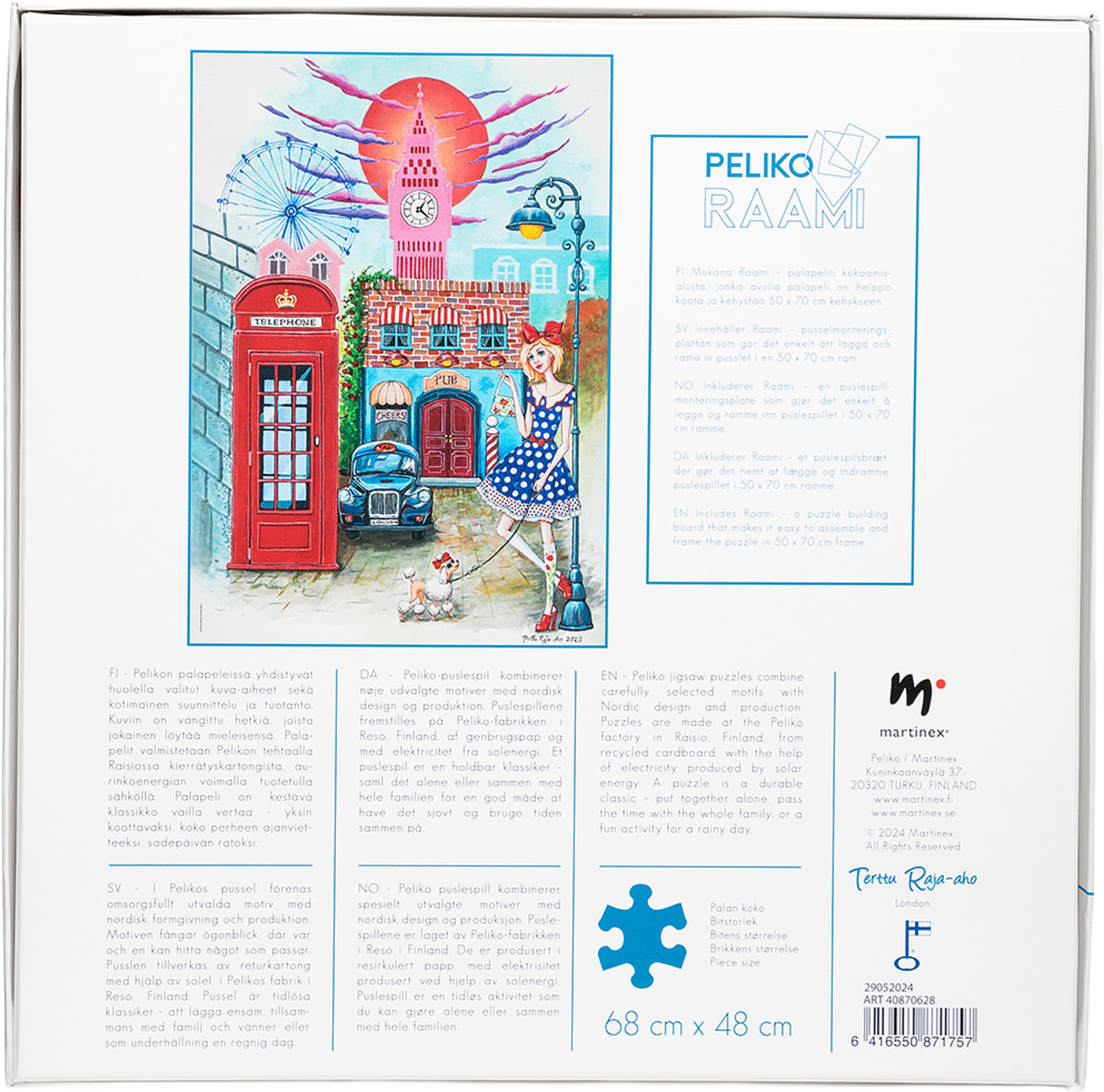 Terttu R-A 1000 Pussel London, från Peliko, i färgen Multicolor. Klicka för att öppna bilden i stort format