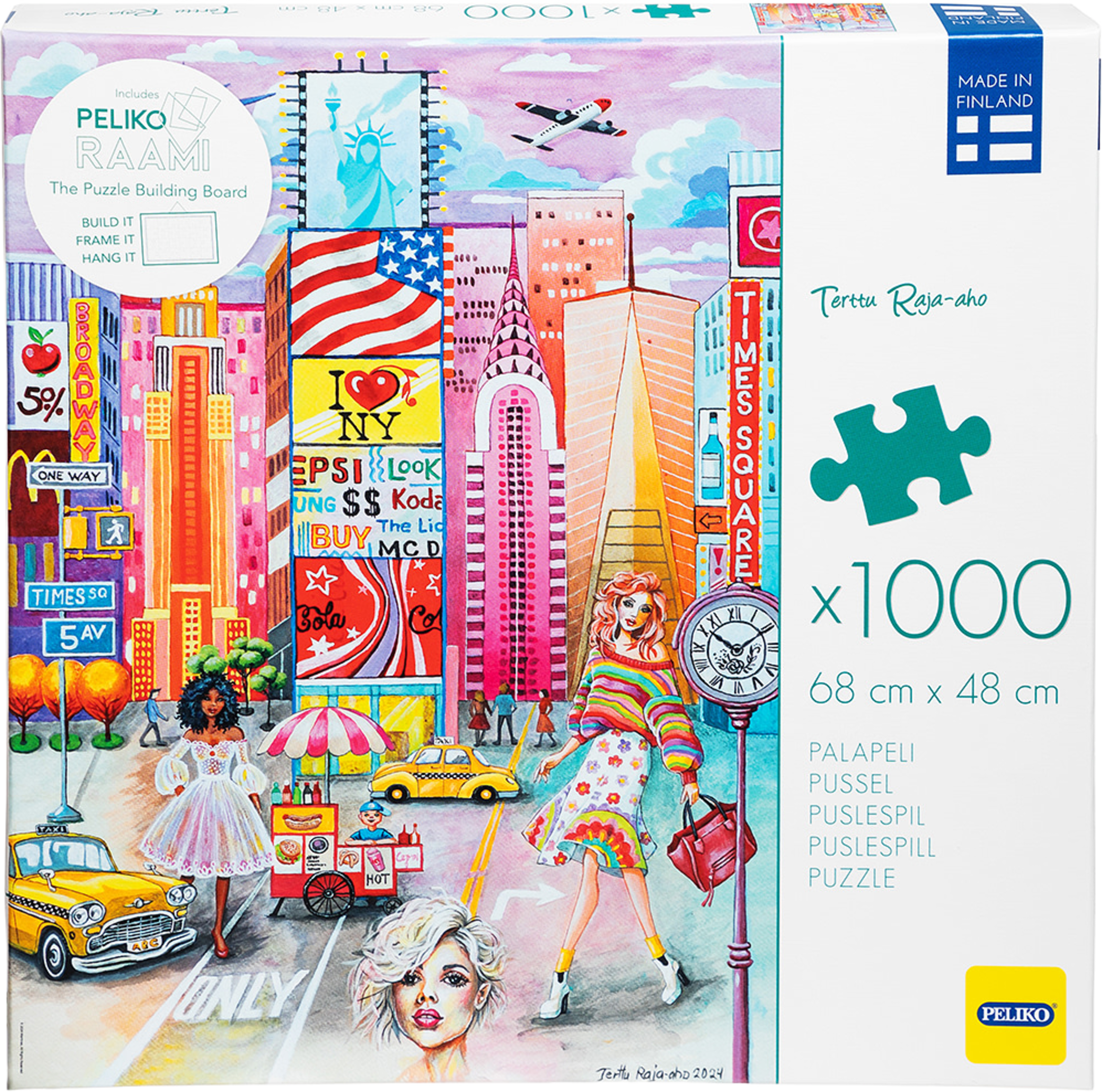 Terttu R-A 1000 Pussel New York, från Peliko, i färgen Multicolor. Klicka för att öppna bilden i stort format