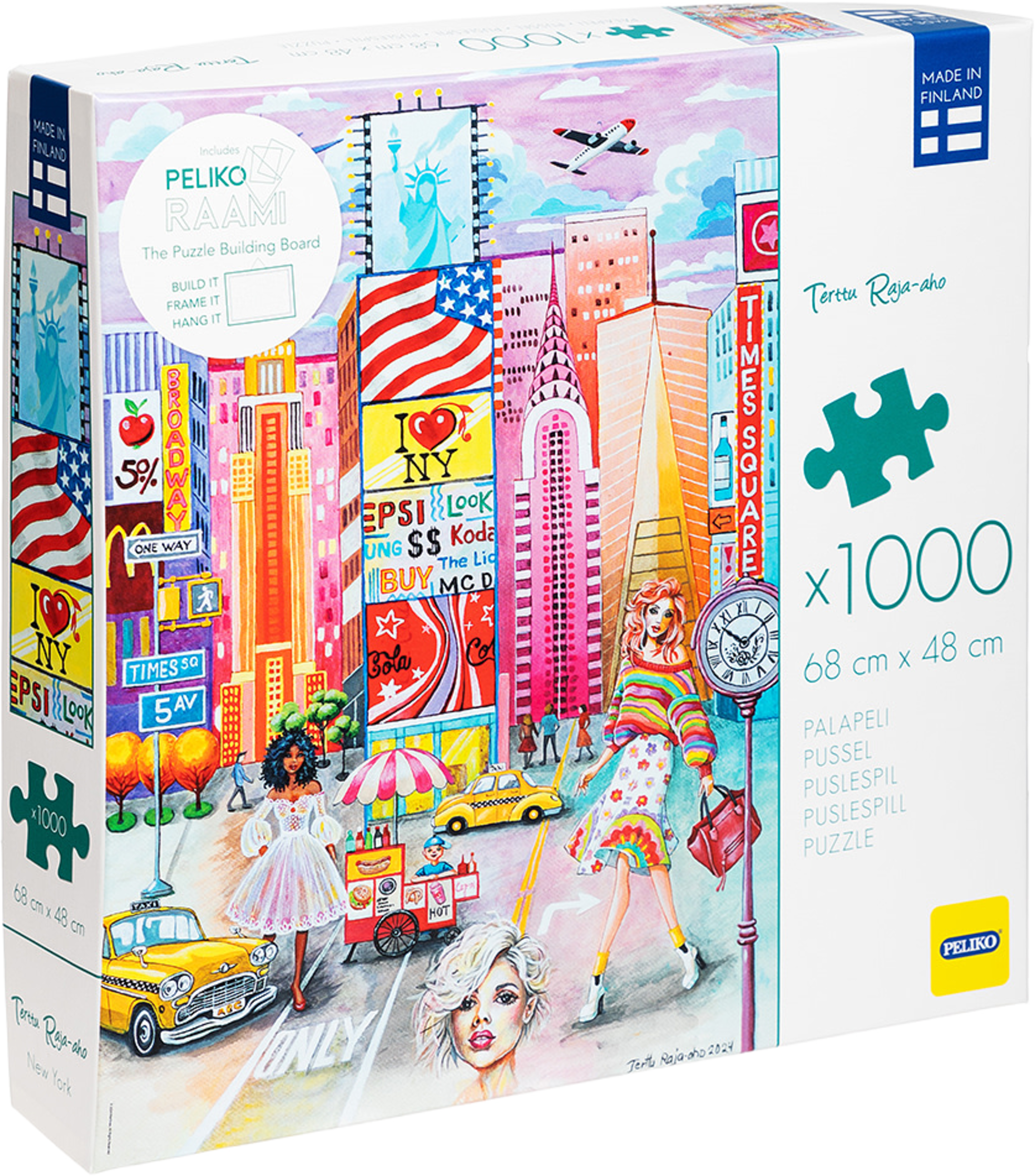 Terttu R-A 1000 Pussel New York, från Peliko, i färgen Multicolor. Klicka för att öppna bilden i stort format