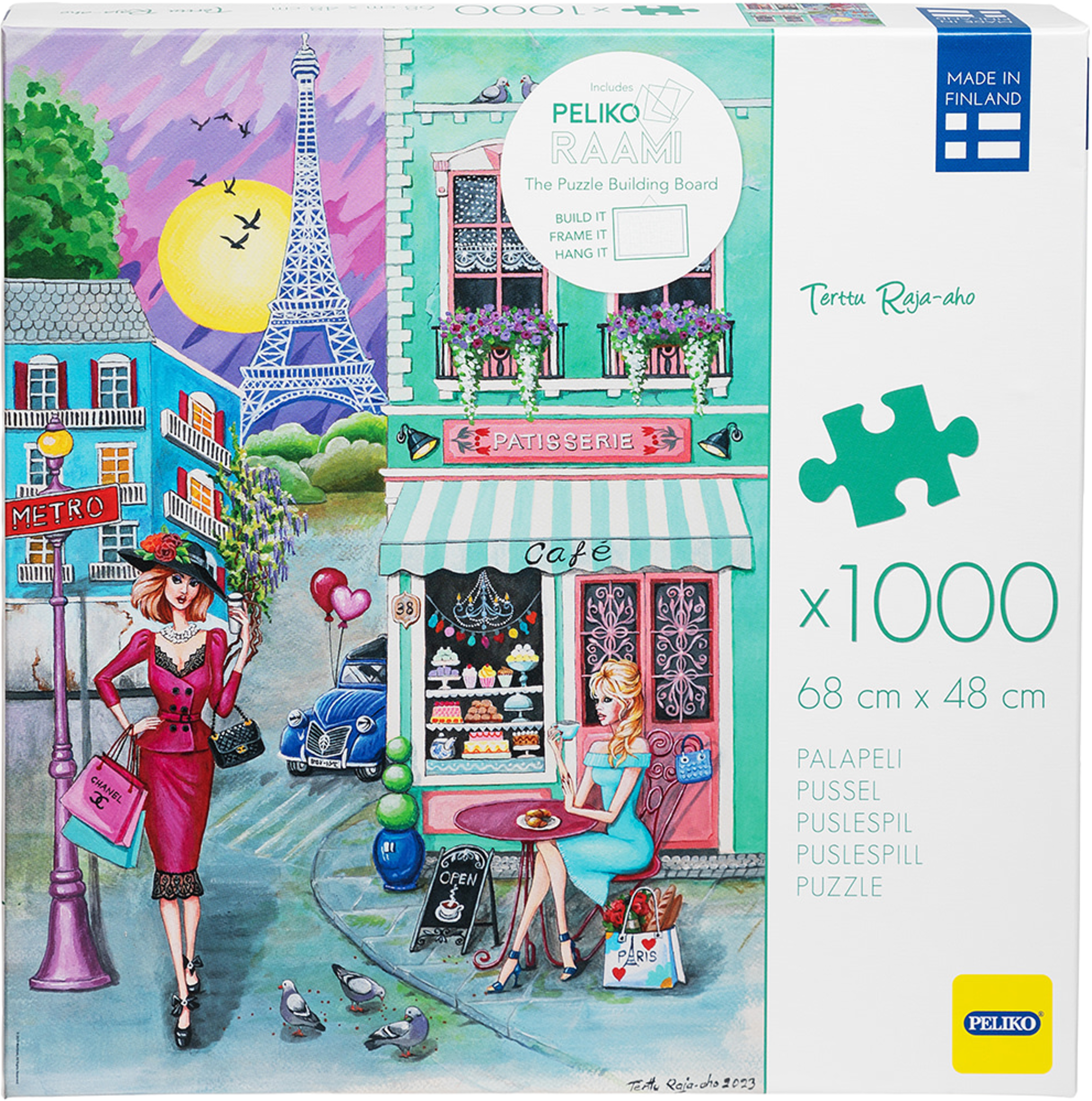 Terttu R-A 1000 Pussel Paris, från Peliko, i färgen Multicolor. Klicka för att öppna bilden i stort format