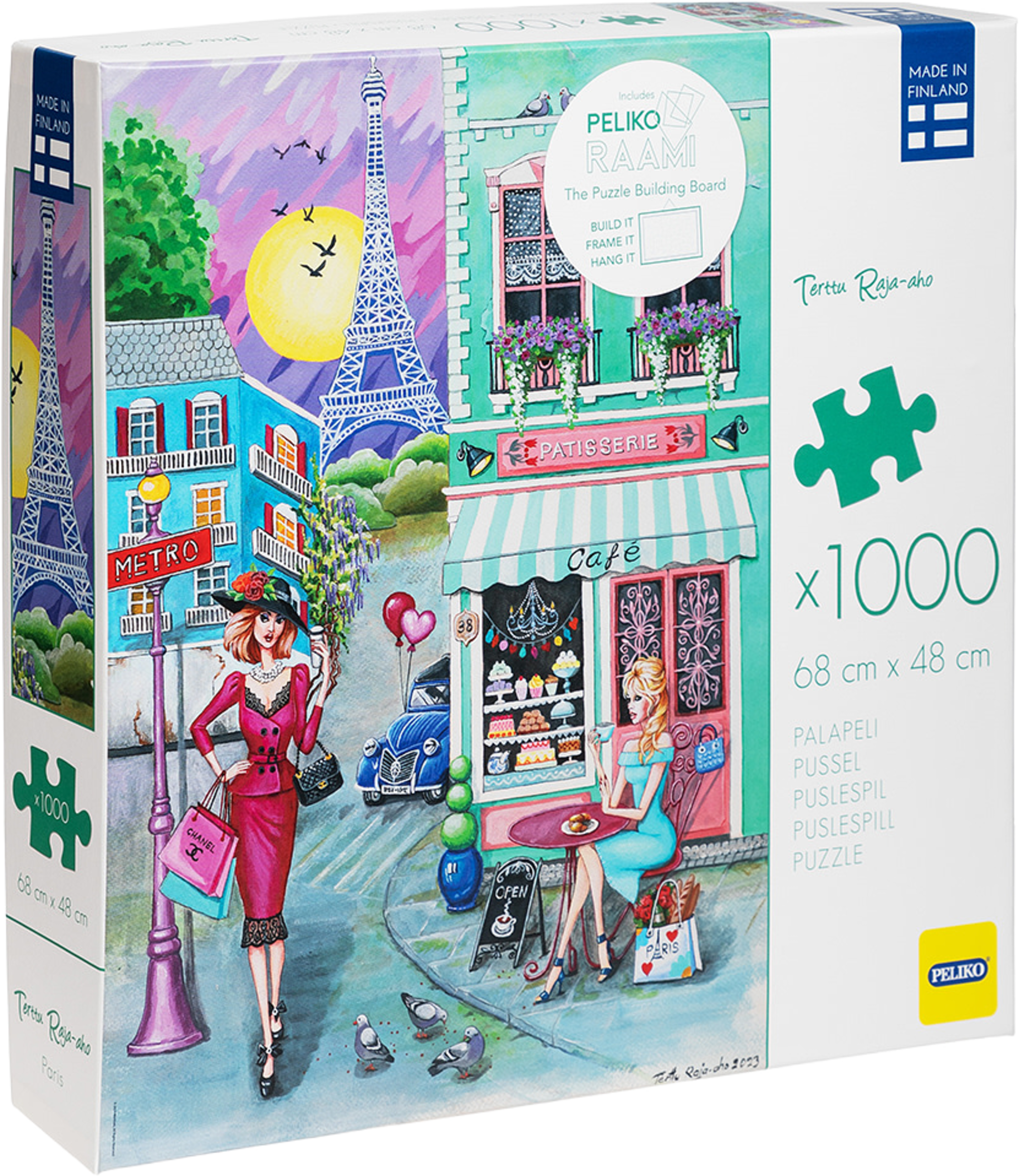 Terttu R-A 1000 Pussel Paris, från Peliko, i färgen Multicolor. Klicka för att öppna bilden i stort format