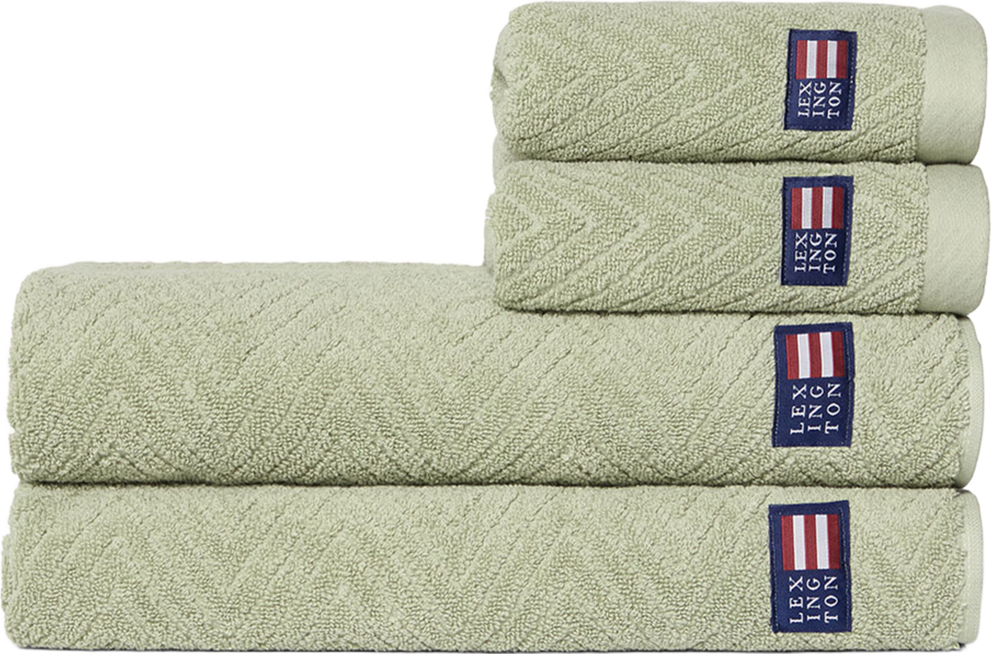 Herringbone Towel, från Lexington, i färgen Vintage Green. Klicka för att öppna bilden i stort format